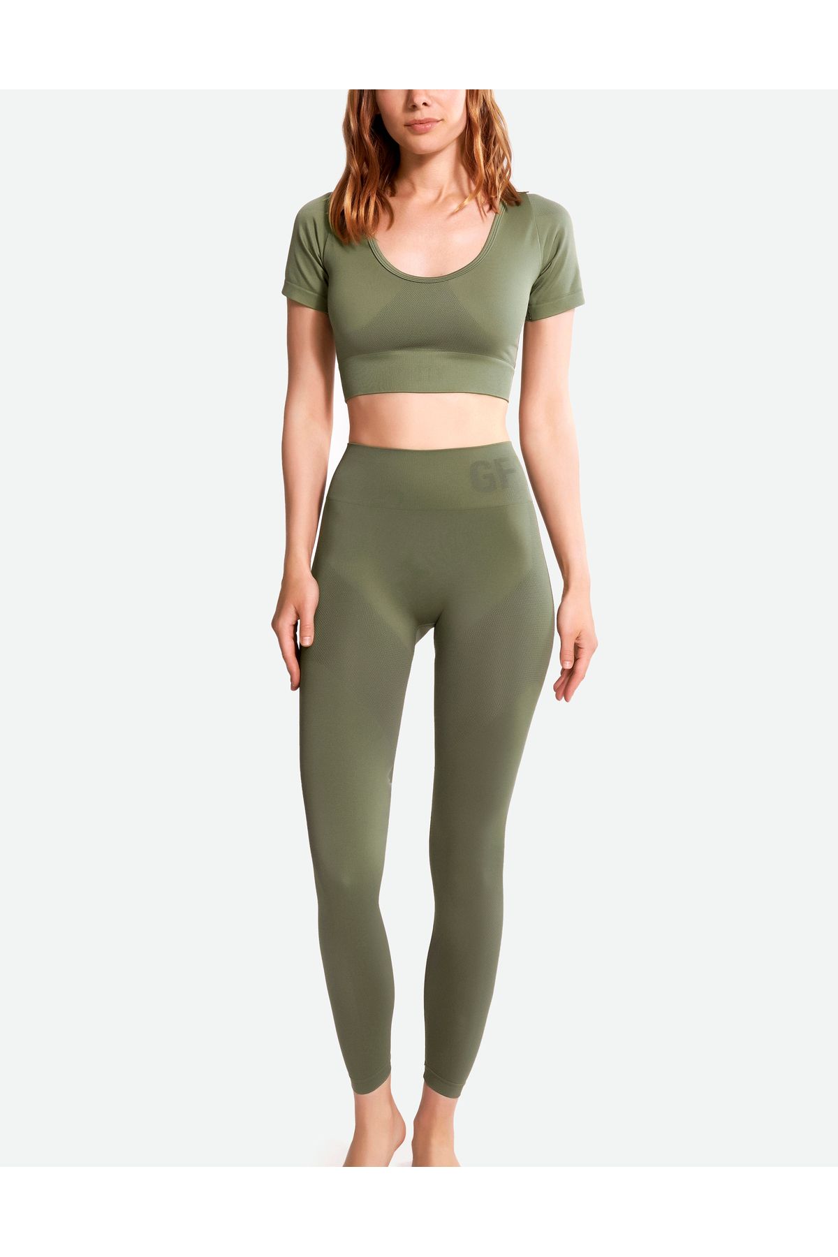Gfity High Waist Seamless Tights - Hunter Green