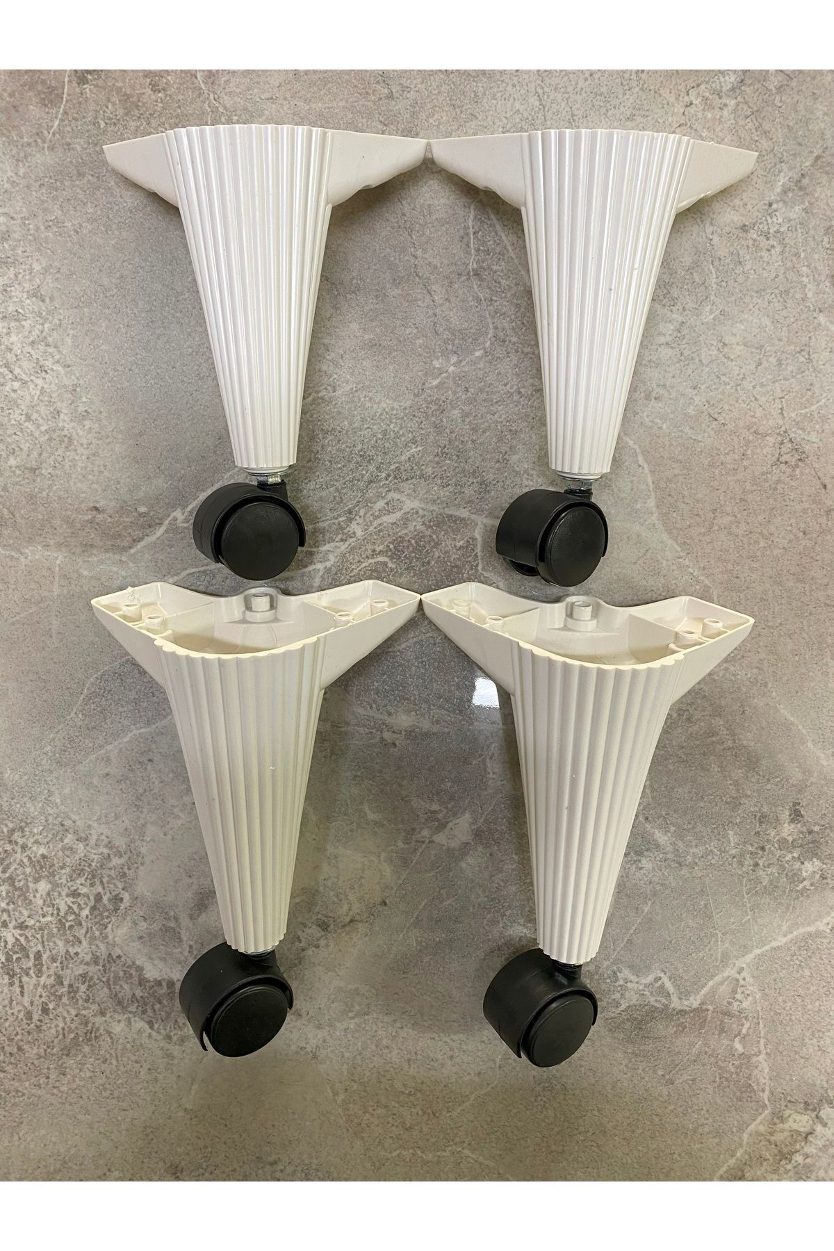 elbse Tekerlekli Sehpa Masa Ayağı,akıllı Sehpa Ayağı, Sihirli Sehpa Ayağı Siyah 4 Adet 360 Derece 20 Cm