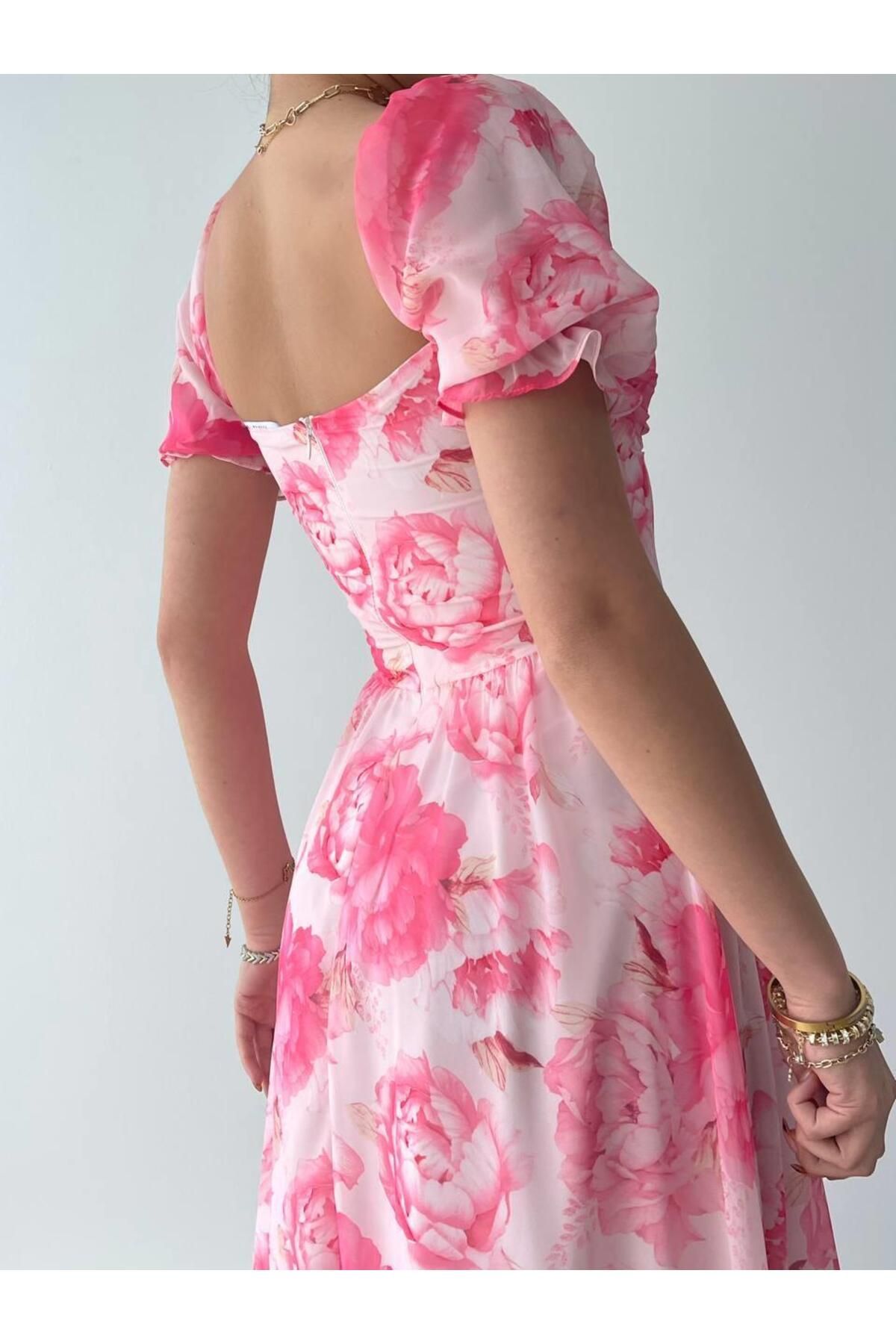 conconmoda Candy Şifon Midi Elbise