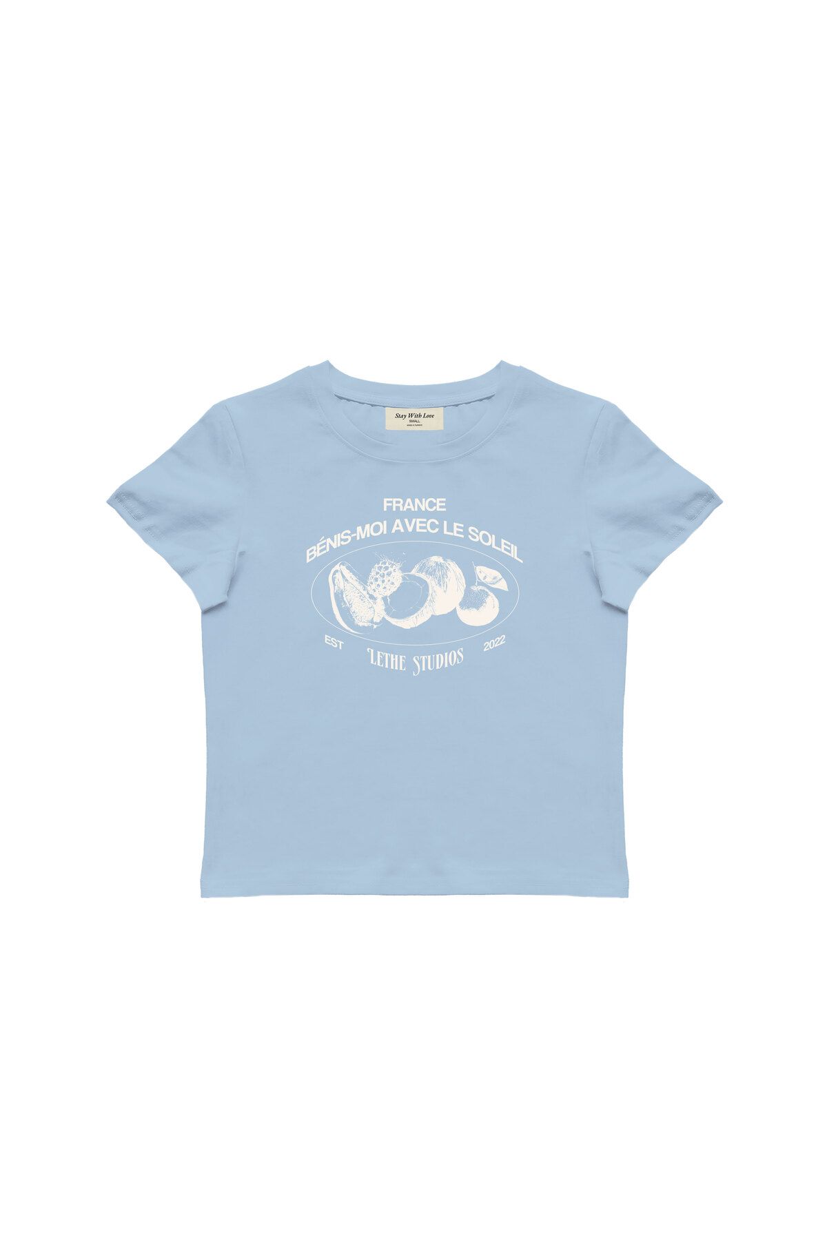 lethestudios Le Soleil Baskılı Baby Tee Crop Top