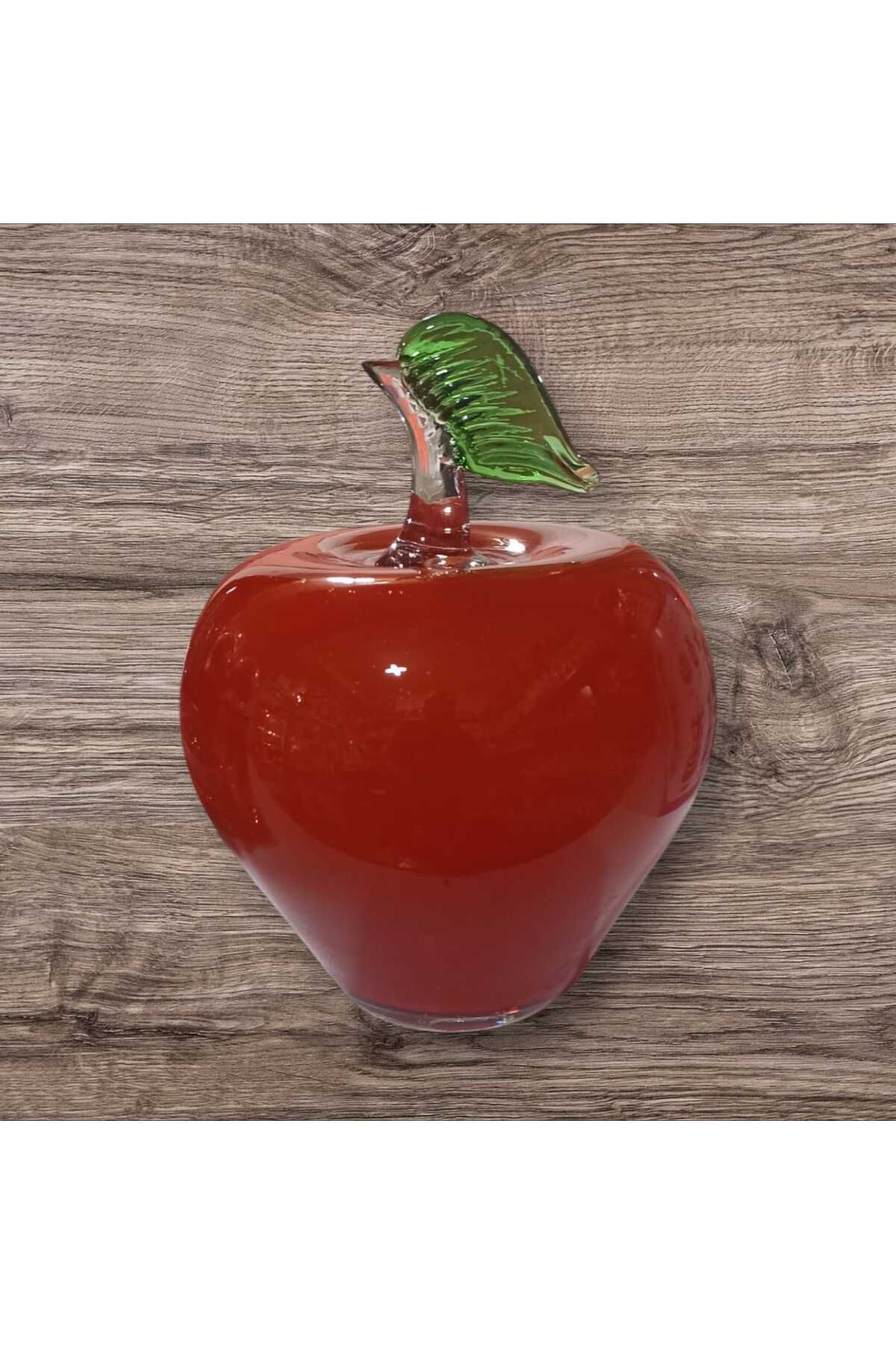 NBZ GİFT Cam Üflemeli Dekor Elma Kırmızı 19 cm