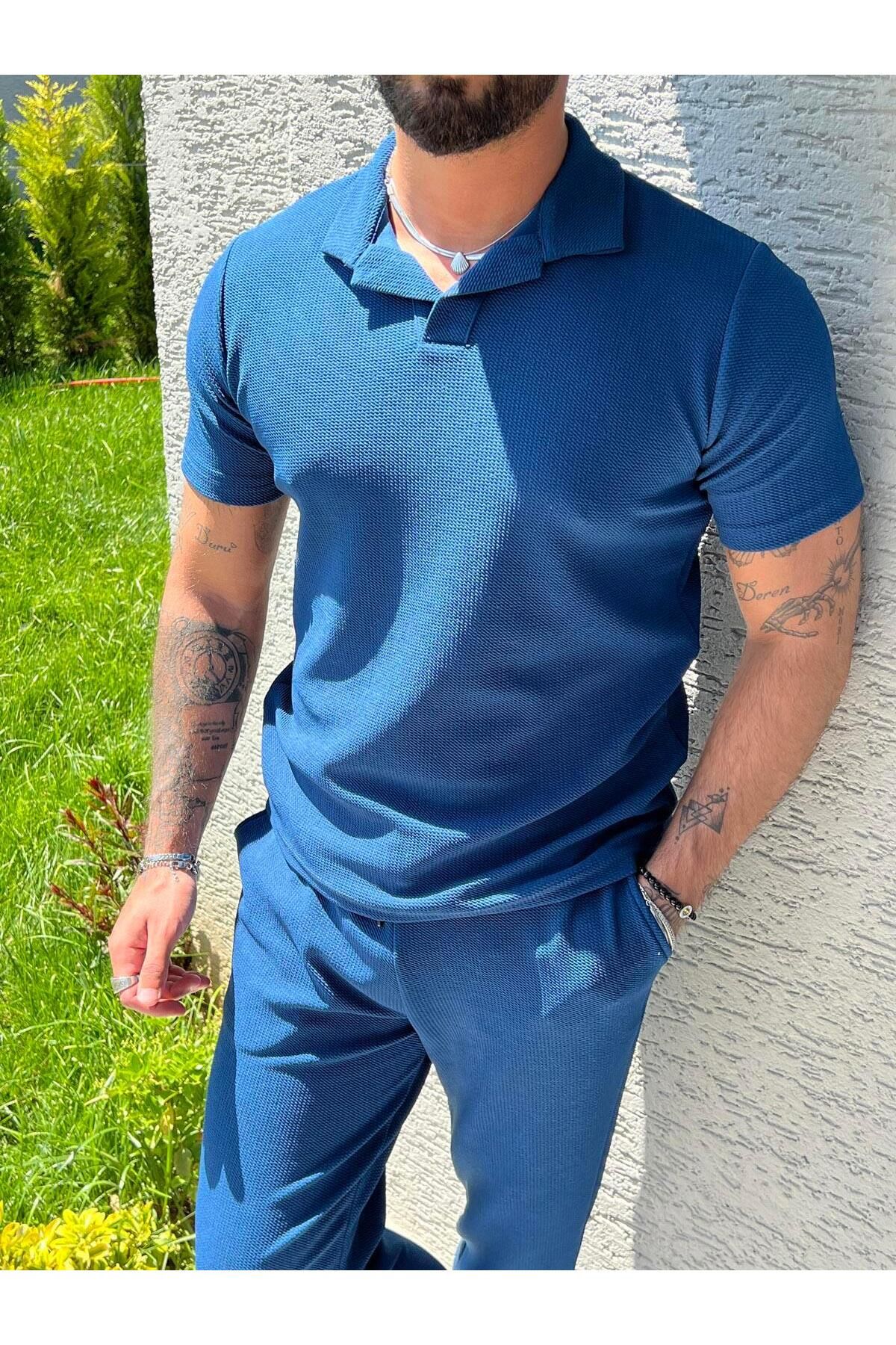 Elzem Regular Fit Polo Yaka Tshırt Lacivert