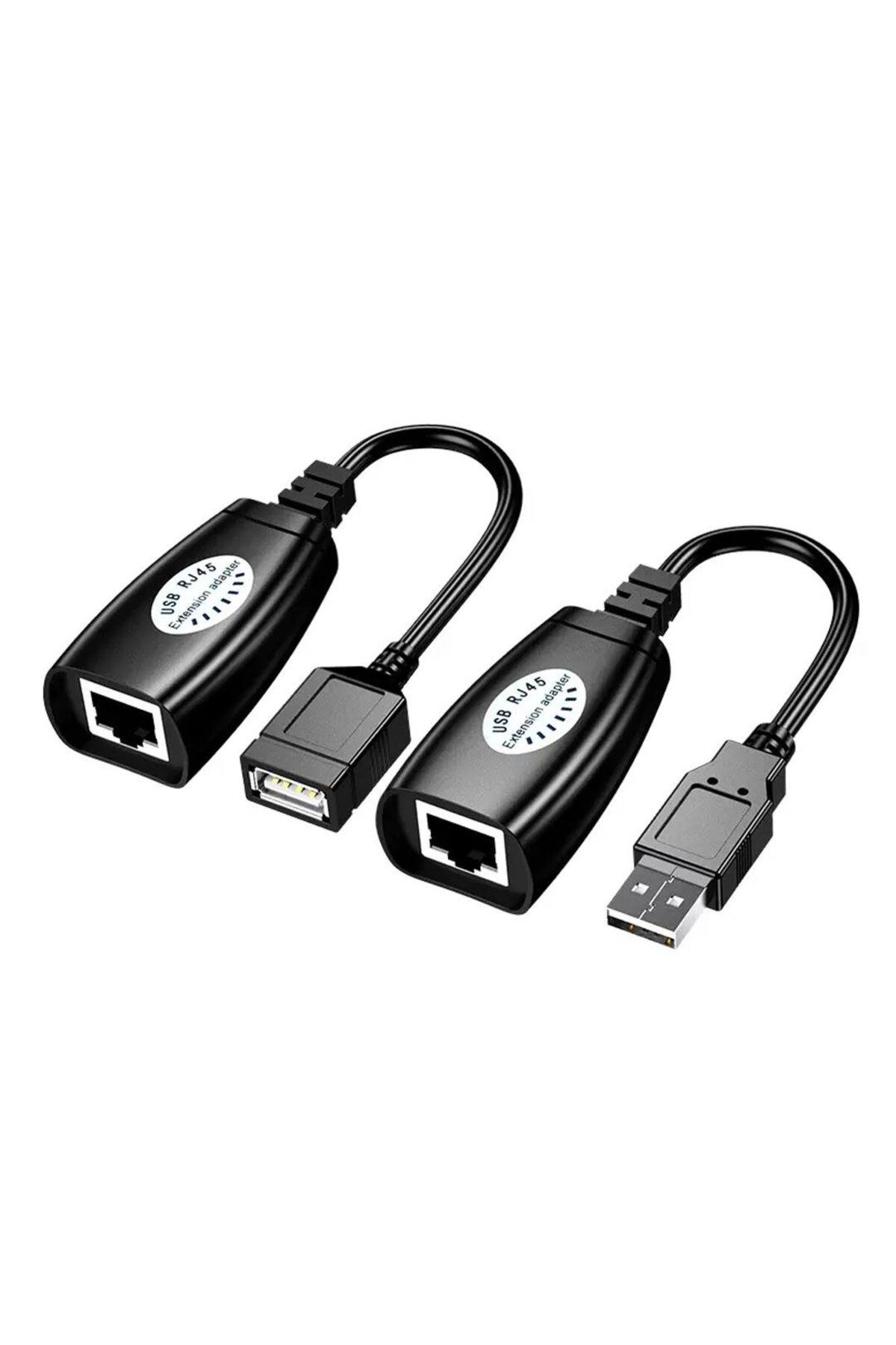 Powermaster Fully H-608EH USB RJ45 50 Metre Uzatma Kablosu Extender CAT5/CAT5E/CAT6/CAT7