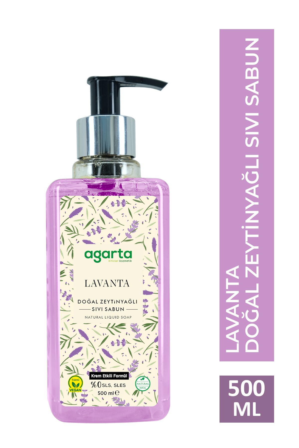 Agarta Doğal 500 Ml Lavanta Sıvı Sabun