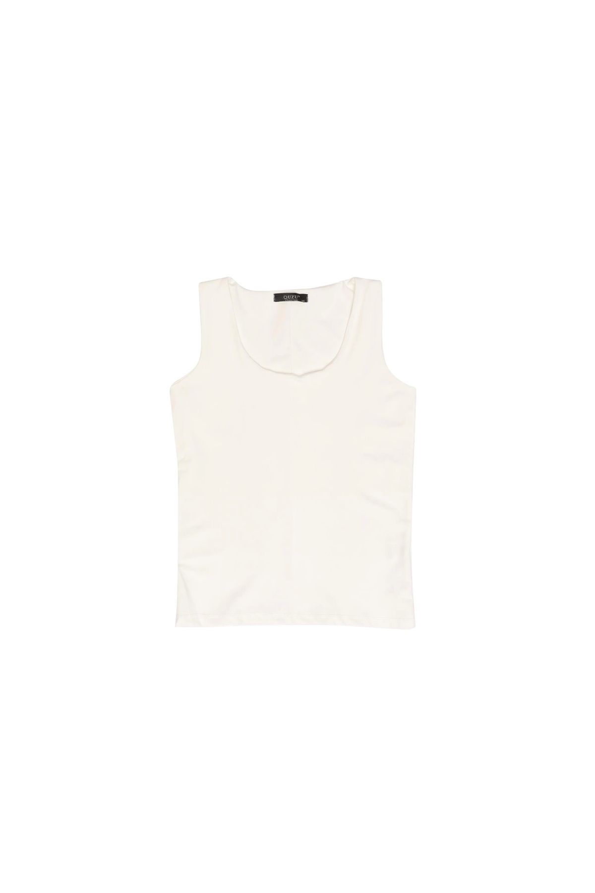 OllaCollection Kalın Askılı Basic Bluz Ekru