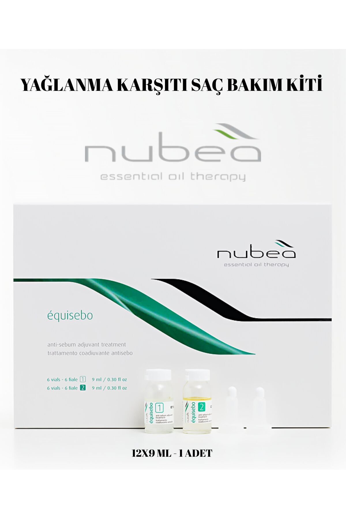 NUBEA Nubeà Équisebo Anti-Sebum Adjuvan Tedavisi 12x9ml - 6 şişe 1, 6 şişe 2