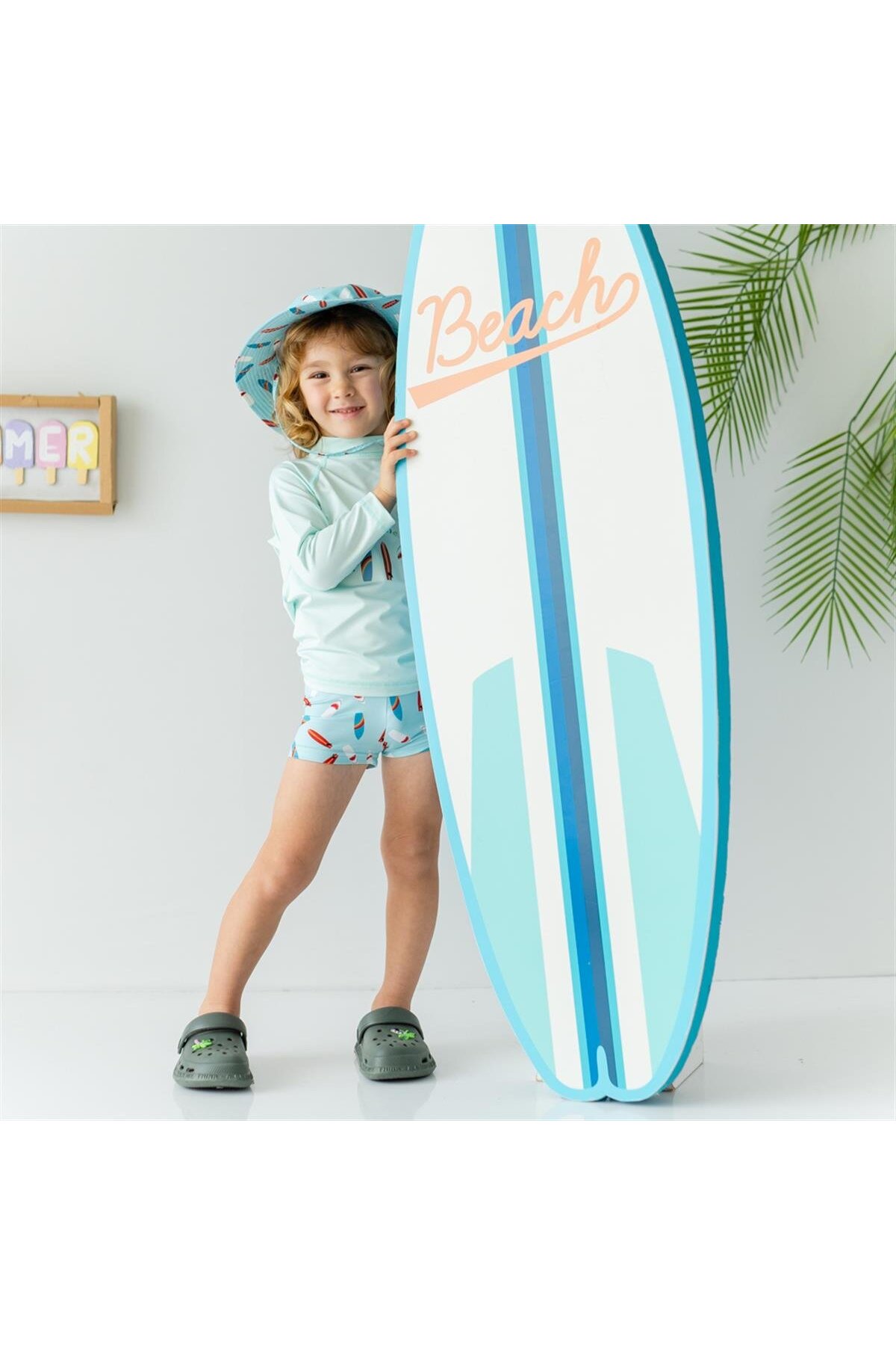 Mama Yoyo Baby Kids Uv Korumalı Uzun Kollu Mayo Seti // Surf The Waves fotoğrafı 5 (önizleme)