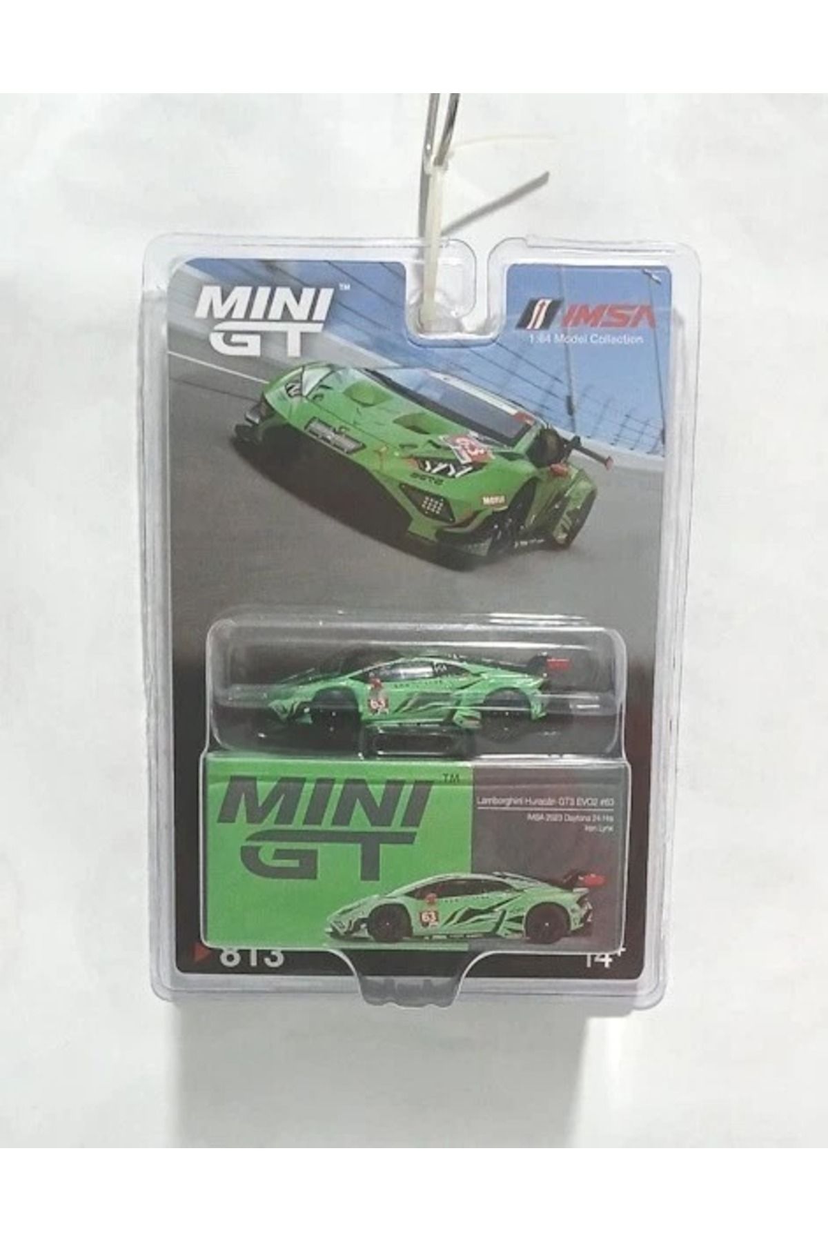 mini gt 1:64 Lamborghini Huracán GT3 EVO2 #63 Iron Lynx IMSA 2023 Daytona Yarış Arabası