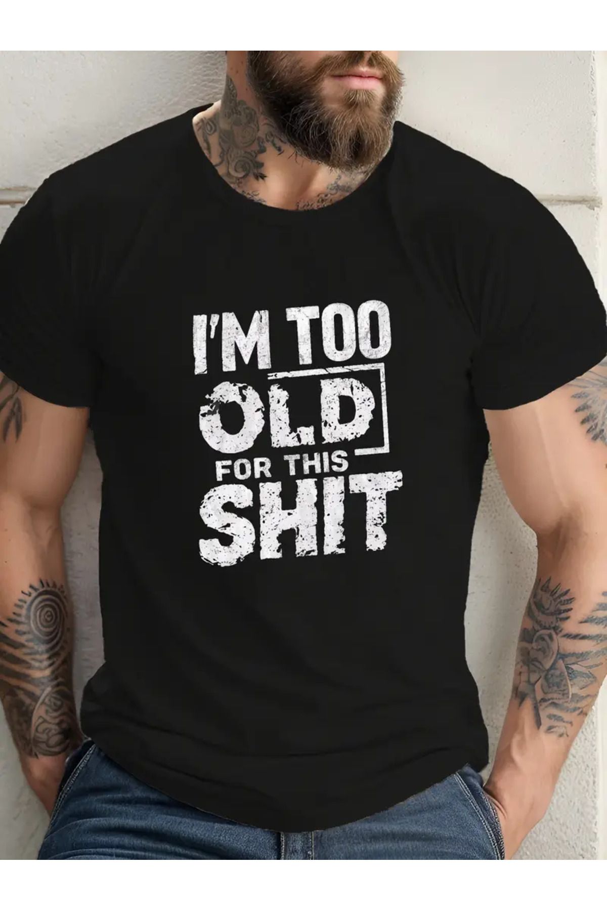 LUNAVISTA I am To Old Baskılı Bisiklet Yaka Kısa Kol T-shirt