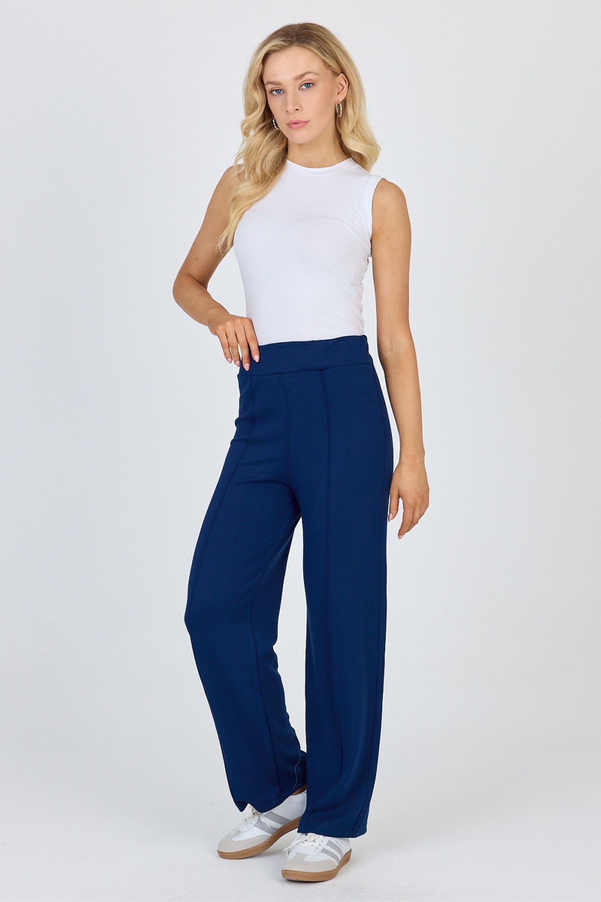gothamvibes Kadın Modal Kumaş Lacivert Pantolon