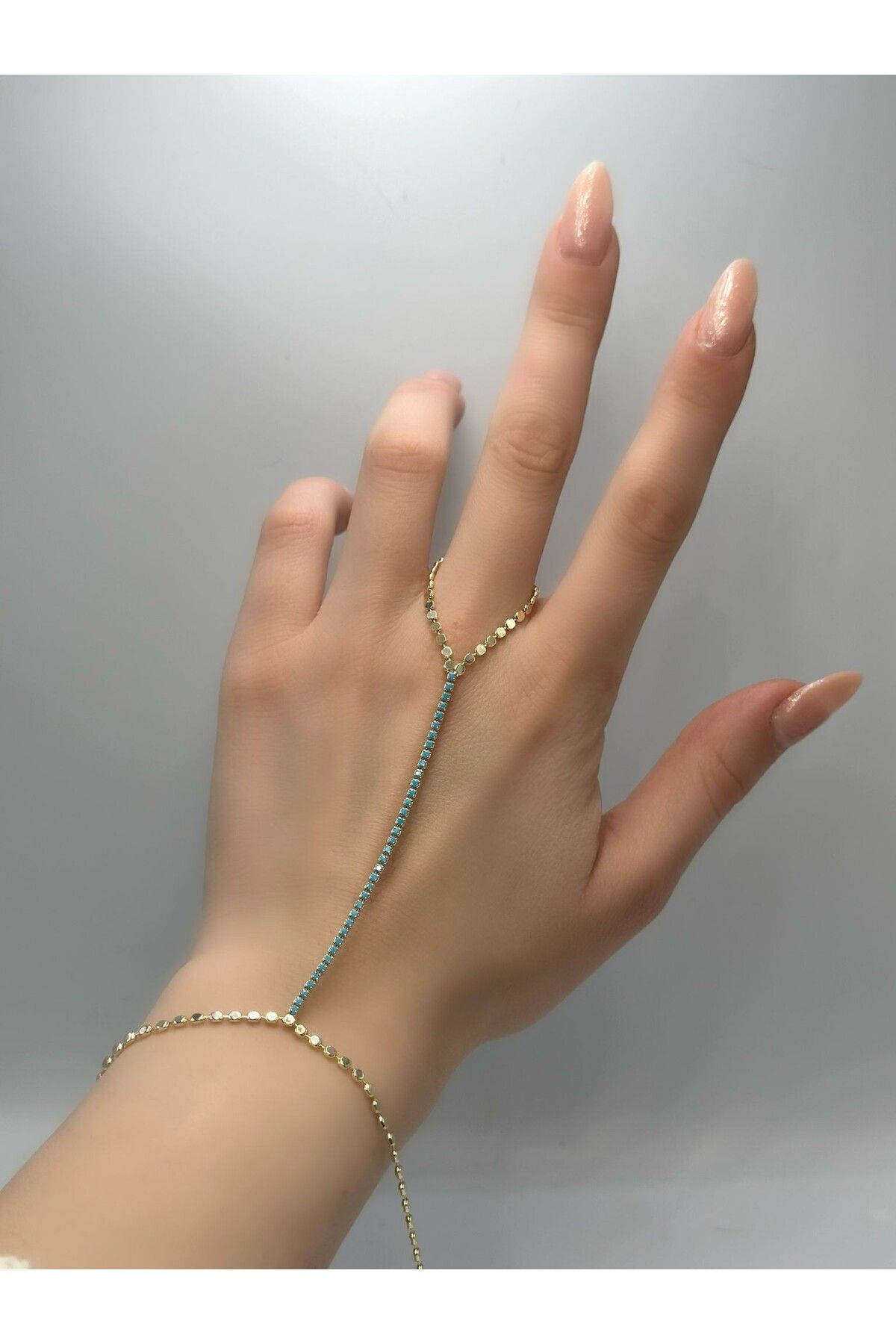 MyladyAccessoriess Mavi Su Yolu Detay Çelik Şahmeran