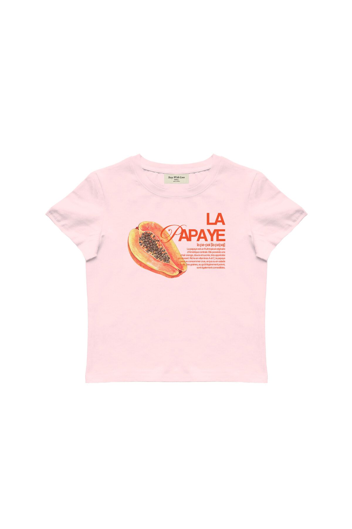 lethestudios La Papaye Baskılı Baby Tee Crop Top