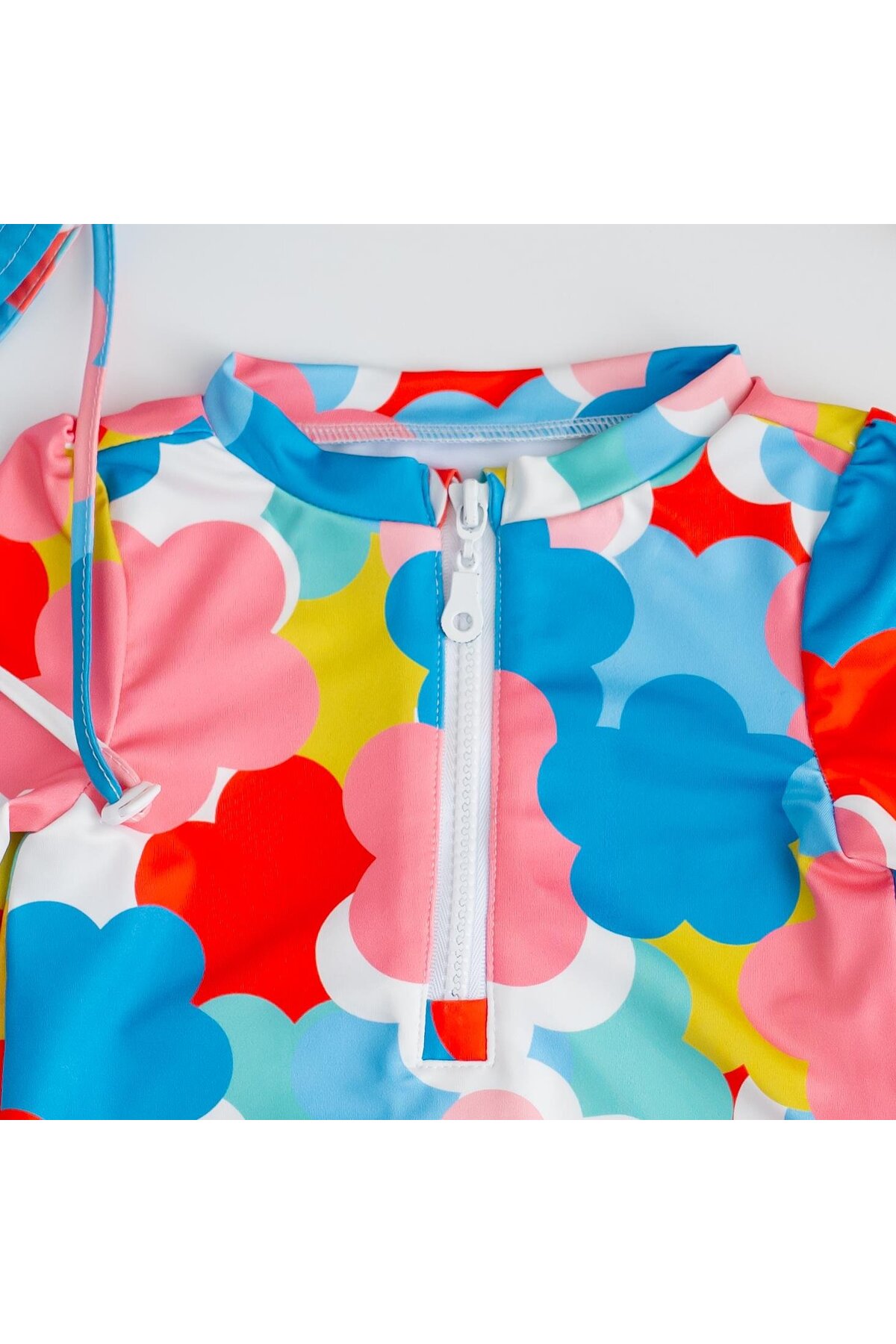 Mama Yoyo Baby Kids Önden Fermuarlı - Alttan Çıtçıtlı Mayo Floral fotoğrafı 2 (önizleme)