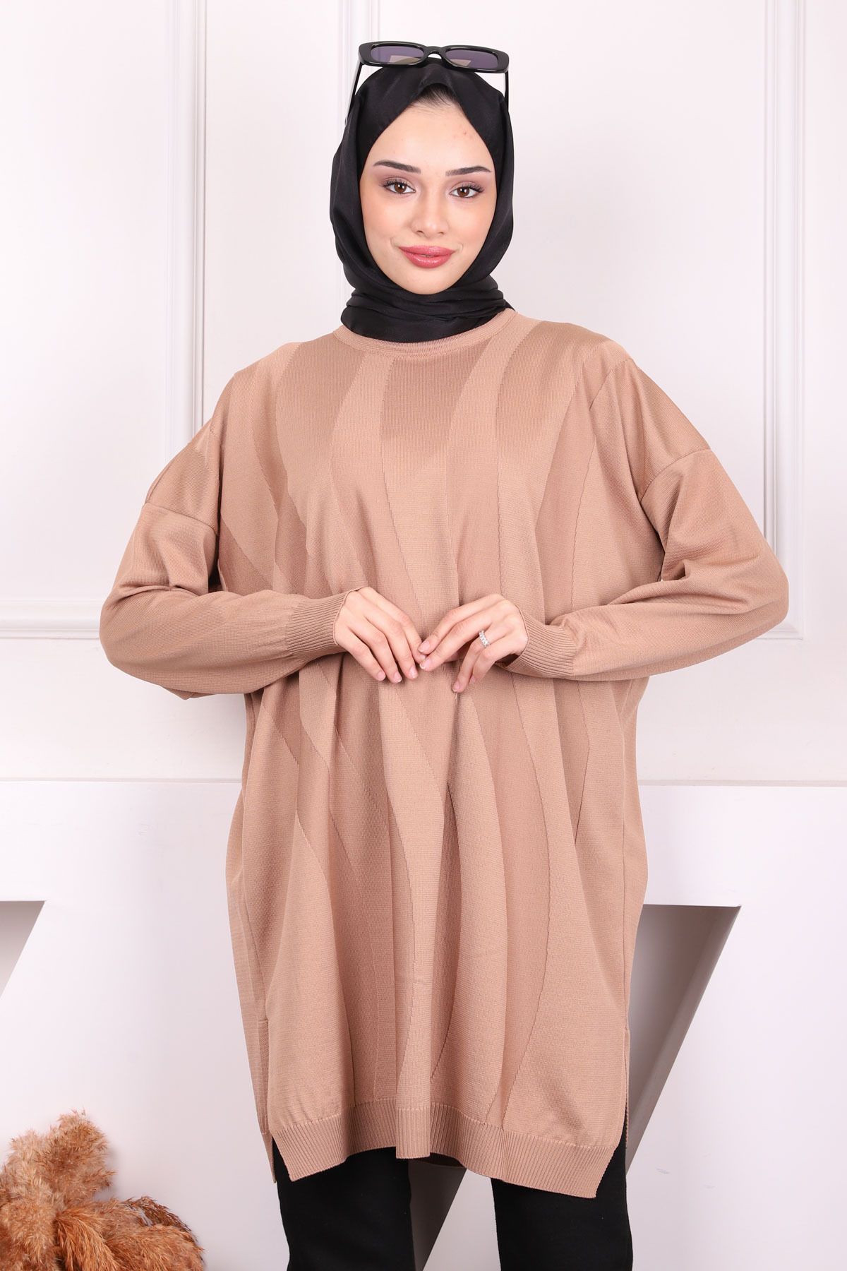 İmajButik Bisküvi Soğuk İplik Merserize Triko Tunik