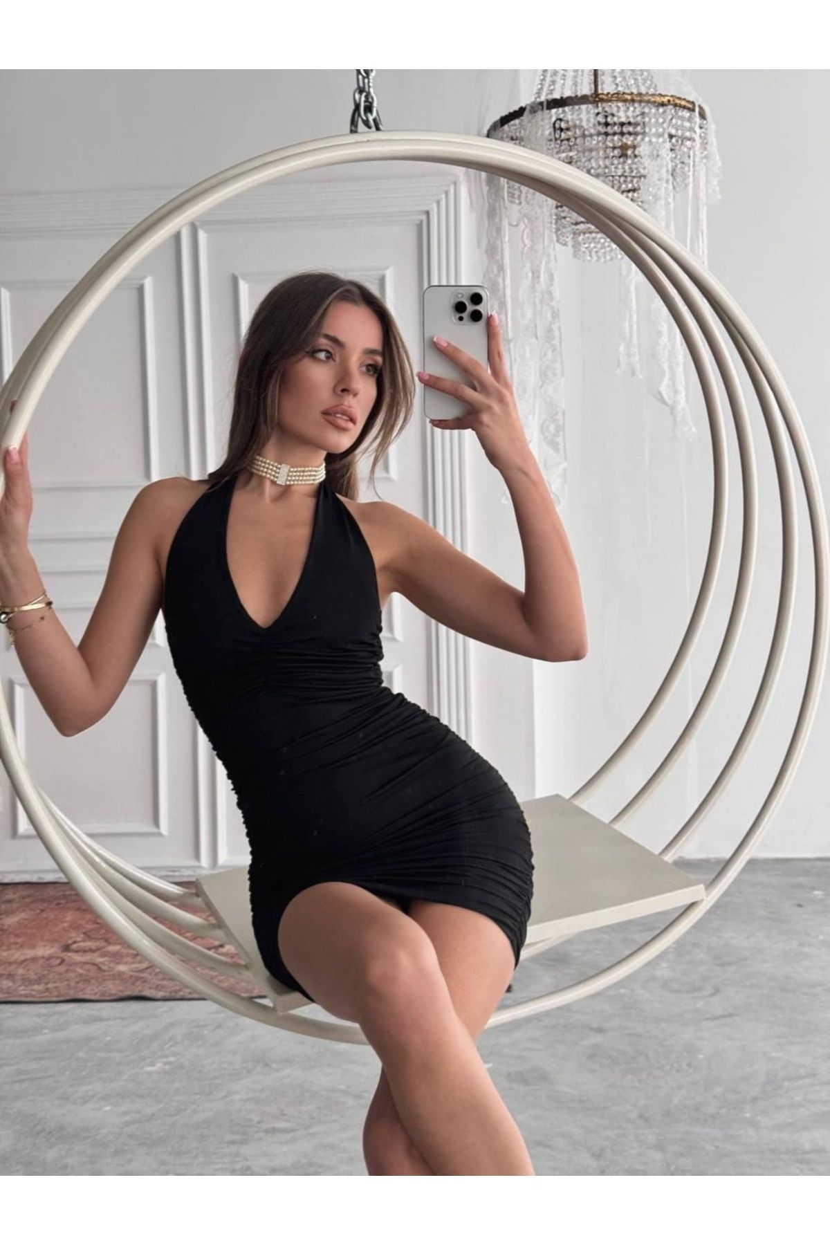 Efsomodam HALTER YAKA ELBİSE