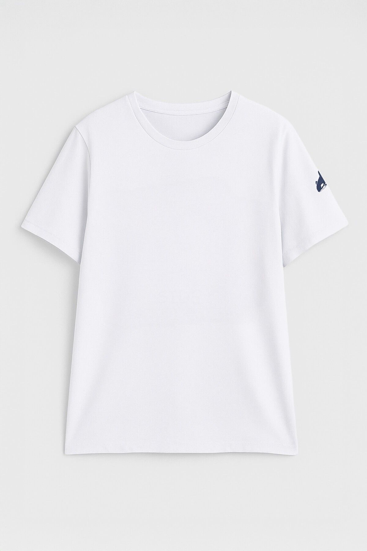 MARKAPIA Erkek Bisiklet Yaka Basic Düz Kısa Kollu Gri T-shirt