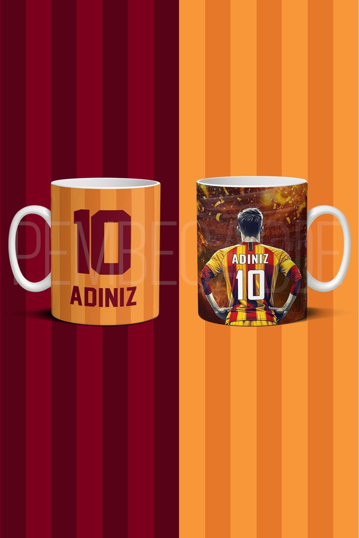 PembeCadde Kişiye Özel Ad Soyad Ve Numara Aslan 5 Yıldız Eski Tek Adam Ve Figürlü Kupa Mug Kahve Fincan Bardak