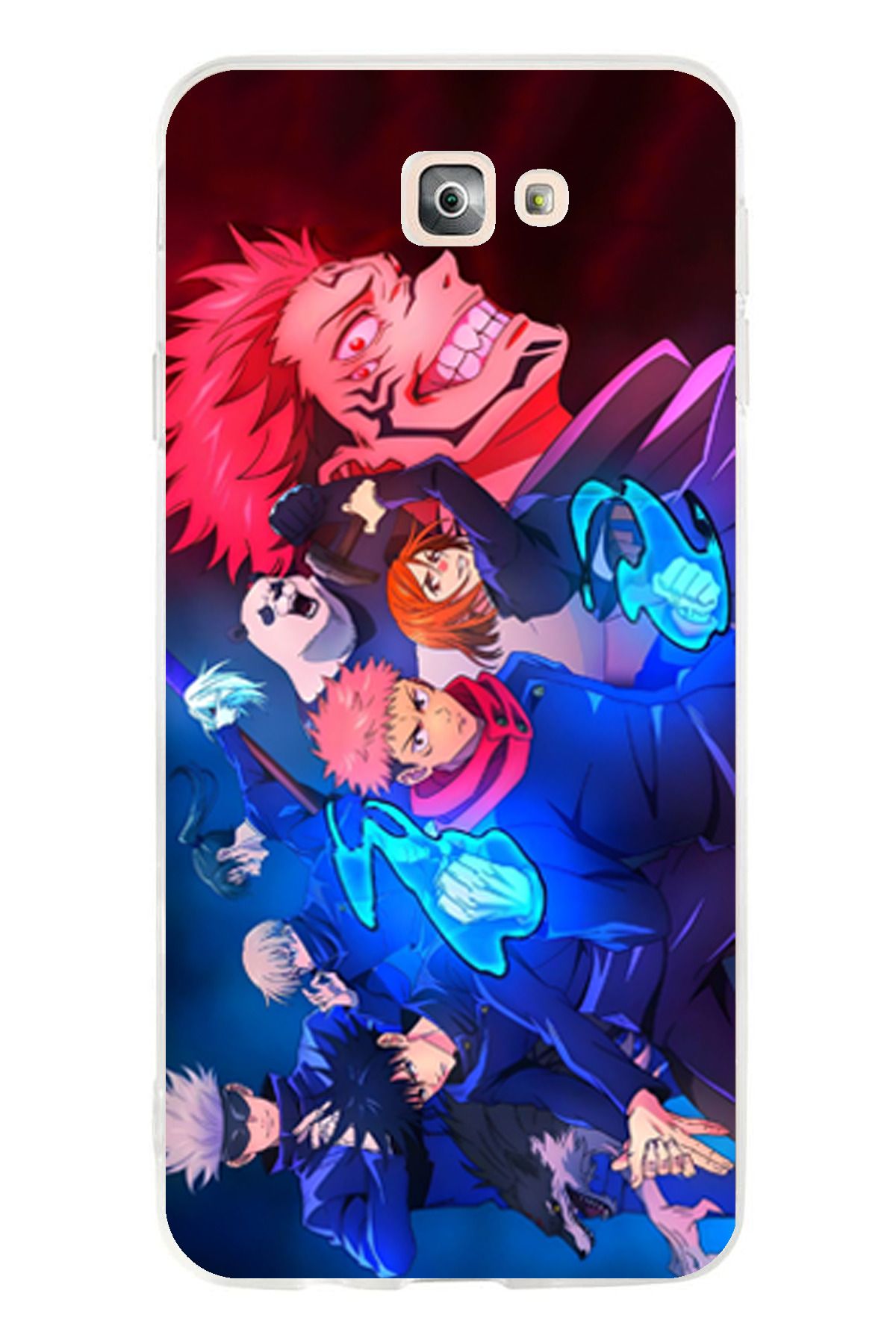 TechTree Samsung Galaxy J7 Prime Uyumlu Jujutsu Kaisen Şeffaf Silikon Kılıf