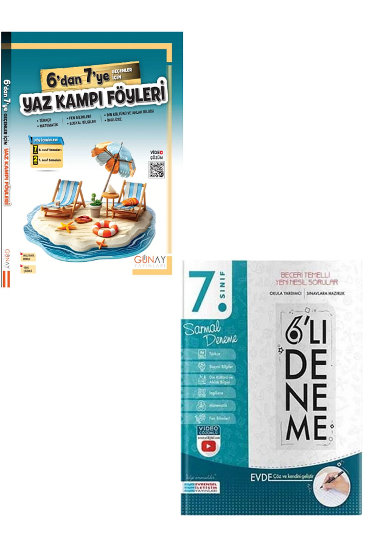 Efsane Yayınları Günay 6'dan 7'ye Geçenler İçin Yaz Kampı Föyleri / 7.Sınıf 6'Lı Sarmal Deneme - YENİİ 2025