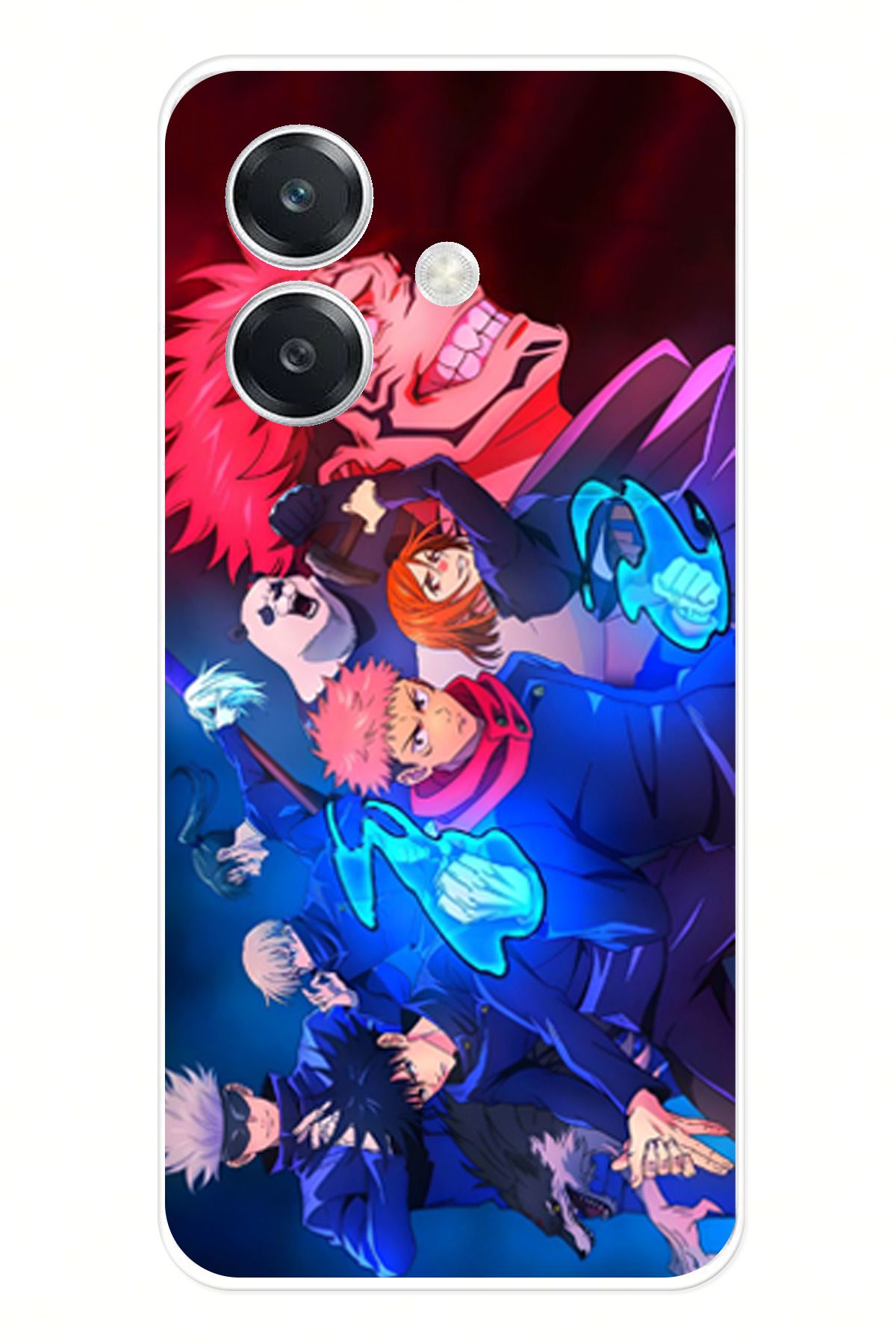 TechTree Oppo A3 Uyumlu Jujutsu Kaisen Şeffaf Silikon Kılıf