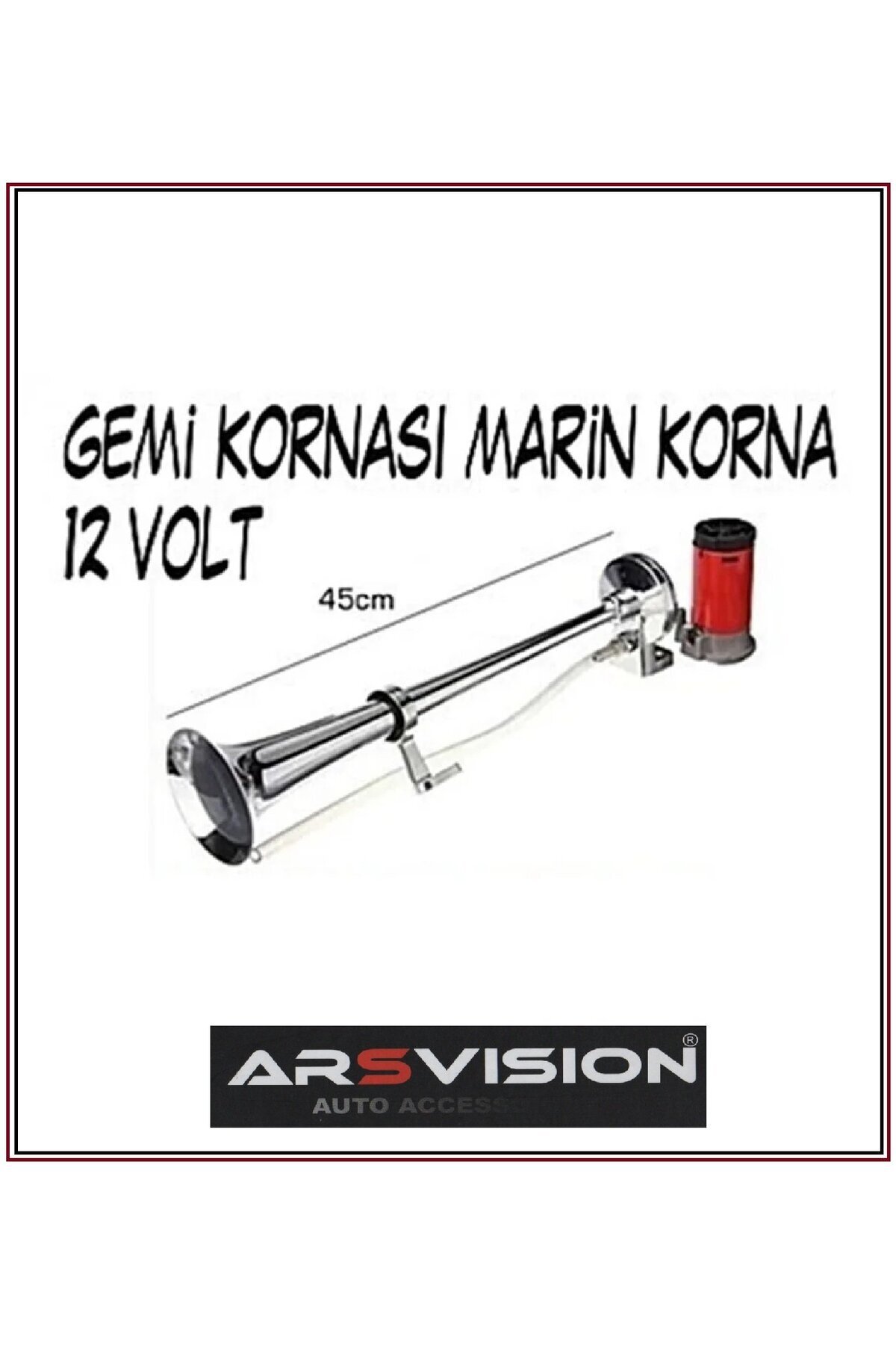 Carub Korna Marin Tekli Motorlu 12 Volt Arsvision