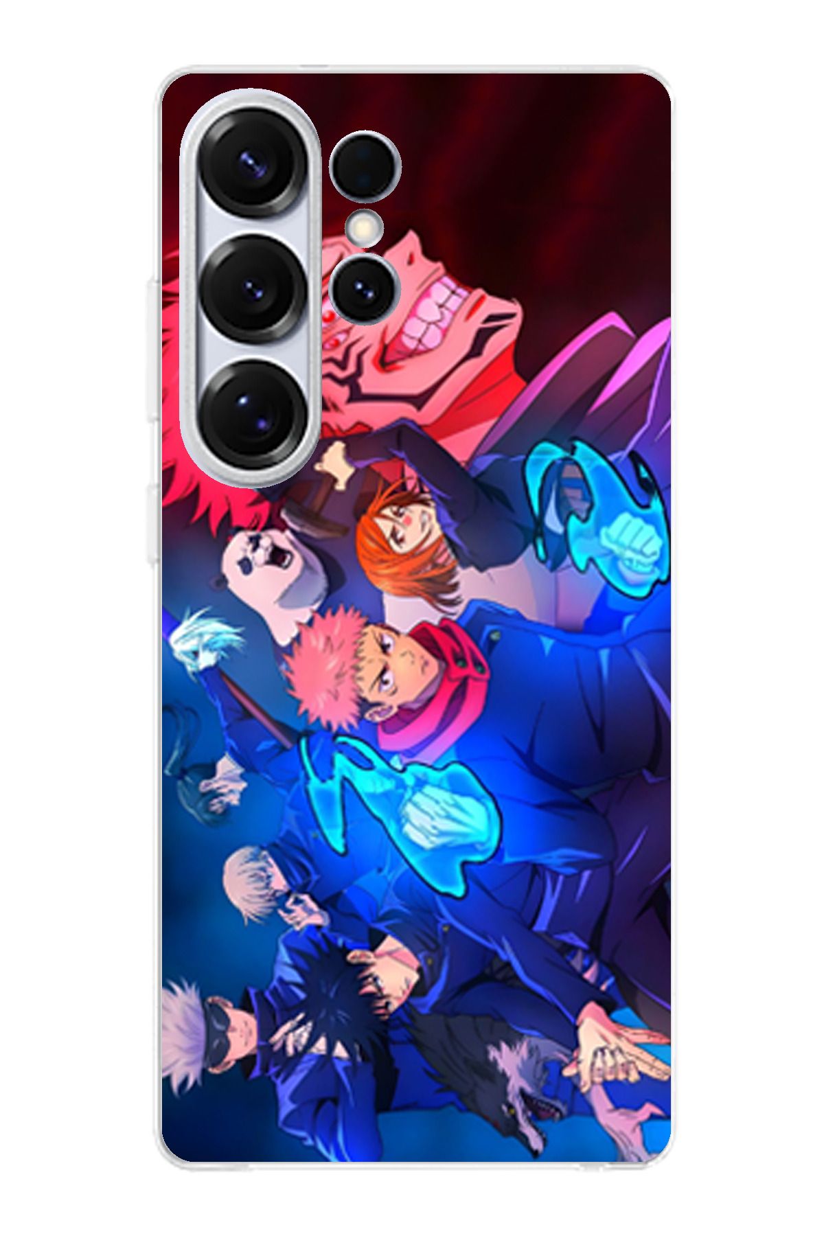 TechTree Samsung Galaxy S25 ULTRA Uyumlu Jujutsu Kaisen Şeffaf Silikon Kılıf
