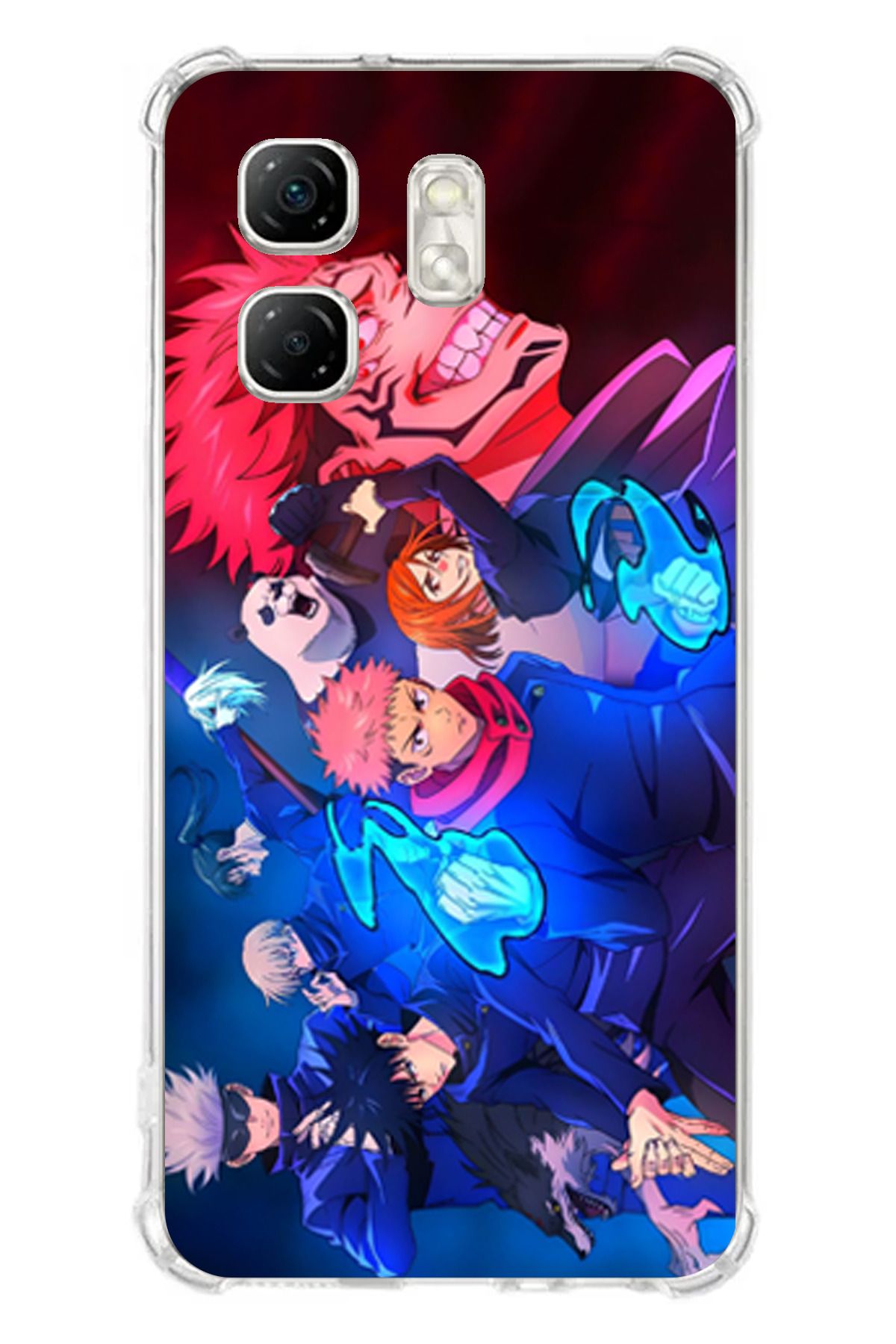TechTree Infinix Hot 50i - Smart 9 Uyumlu Jujutsu Kaisen Şeffaf Silikon Kılıf
