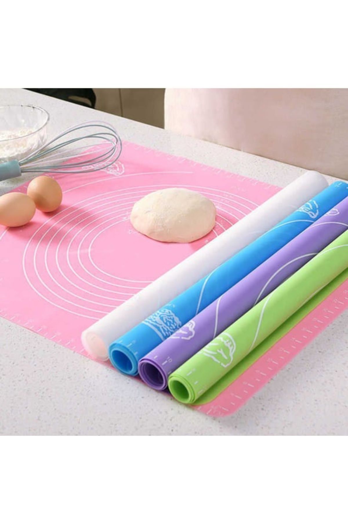 ÇARŞI HANEM Büyük Silikon Hamur Açma Matı 65x45 Baklava Börek Ekmek Mantı Erişte Hamuru Yoğurma Matı