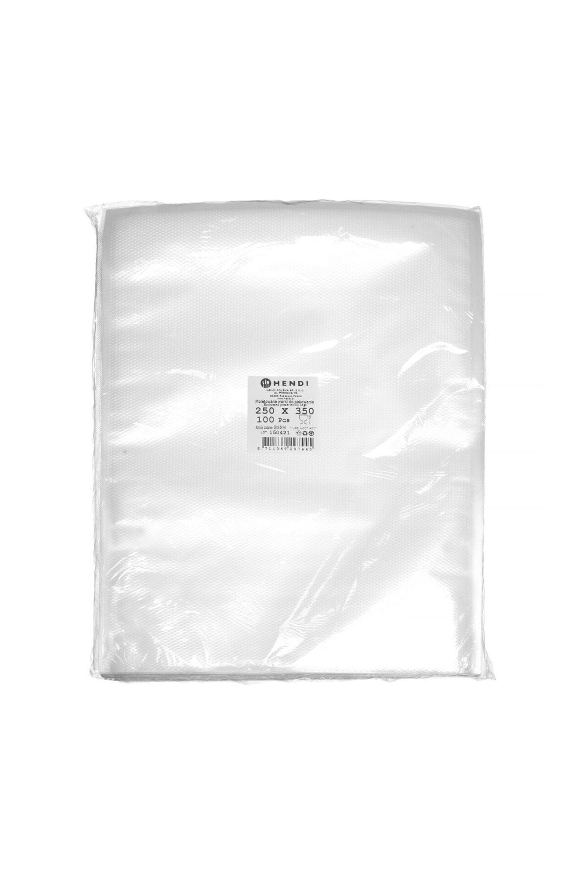 HENDI Pungi Gofrate 250x350mm, Hendi, Pentru Depozitarea Produselor, Pentru Masini De Ambalat Tip Banda, - One Size