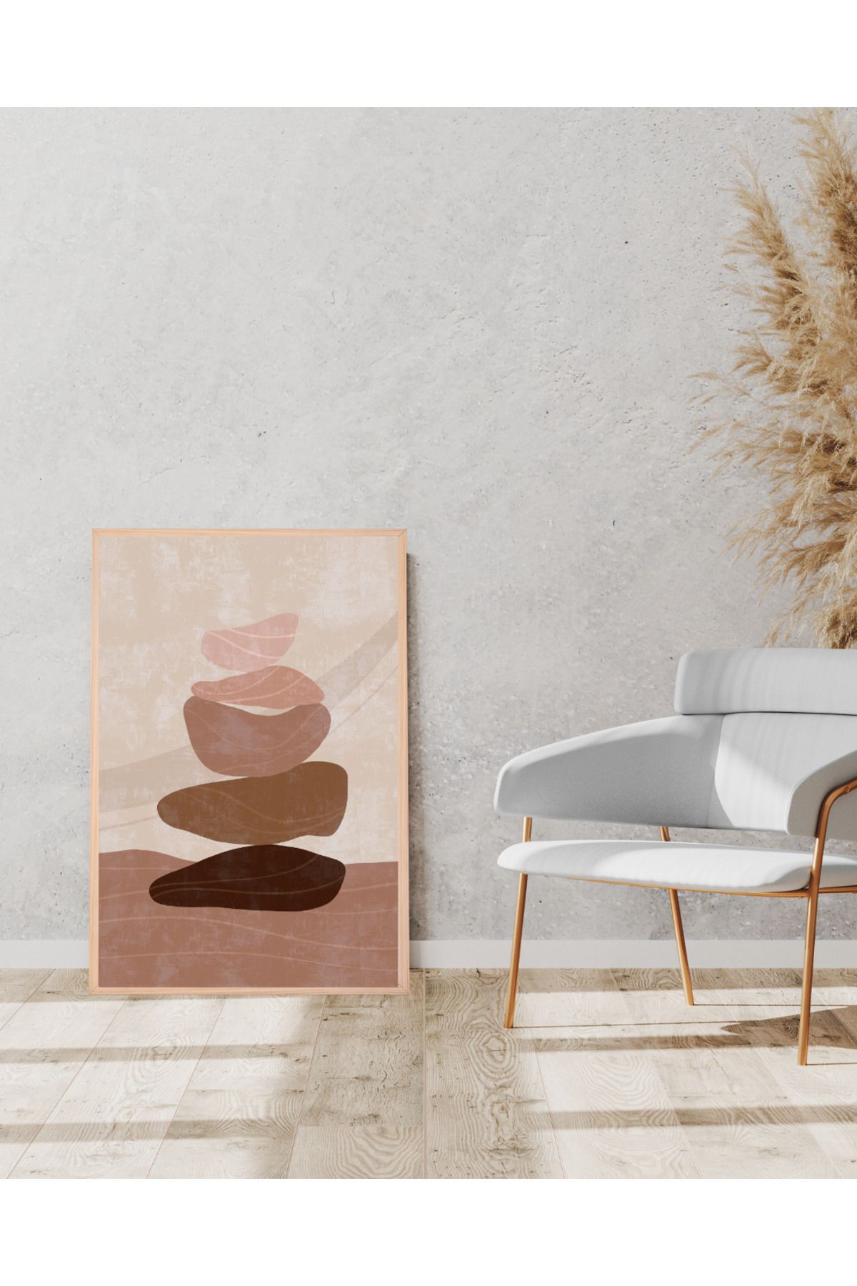 Tuba Decor Tek parça Ahşap Çerçeve Görünümlü MDF Tablo