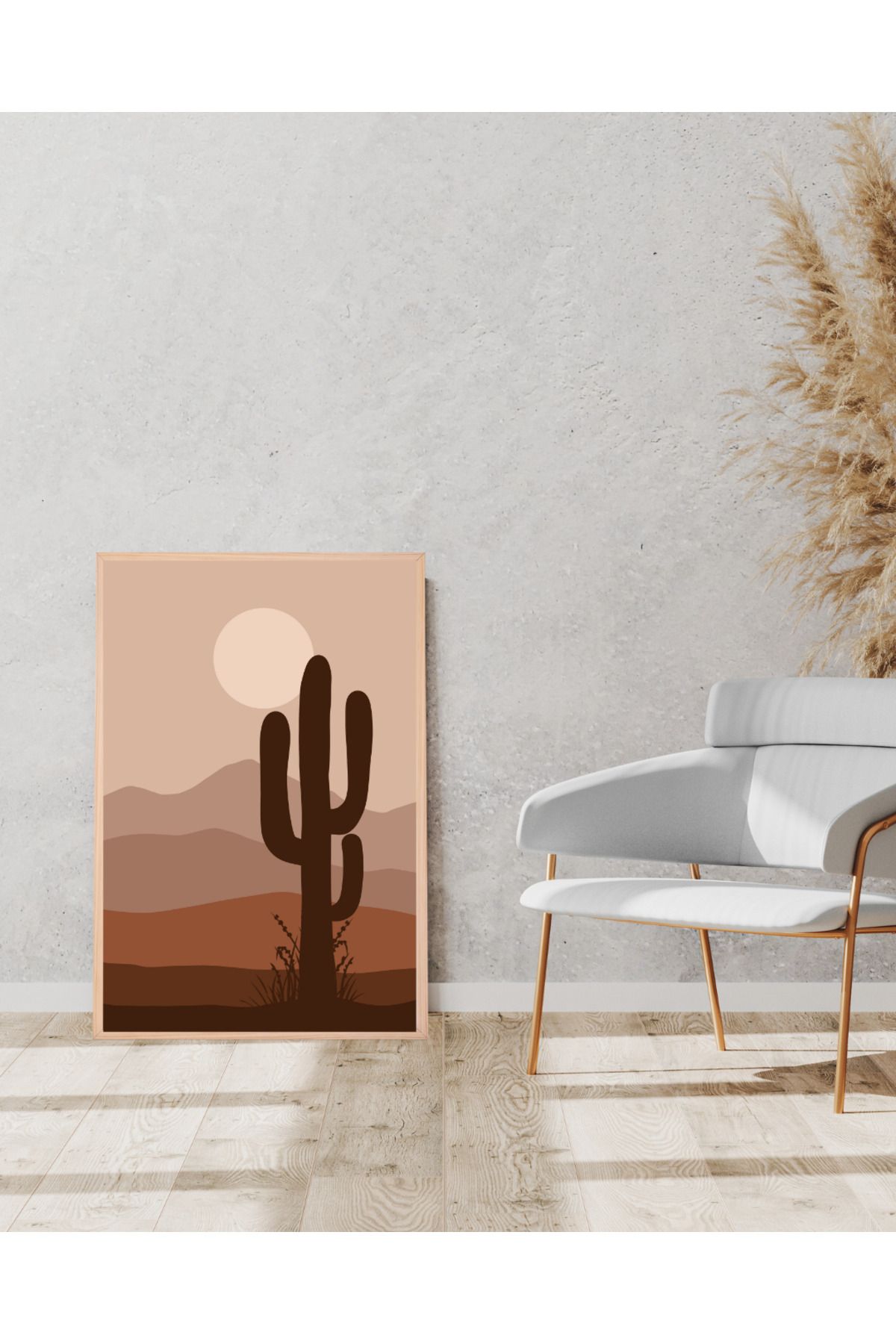 Tuba Decor Tek parça Ahşap Çerçeve Görünümlü MDF Tablo