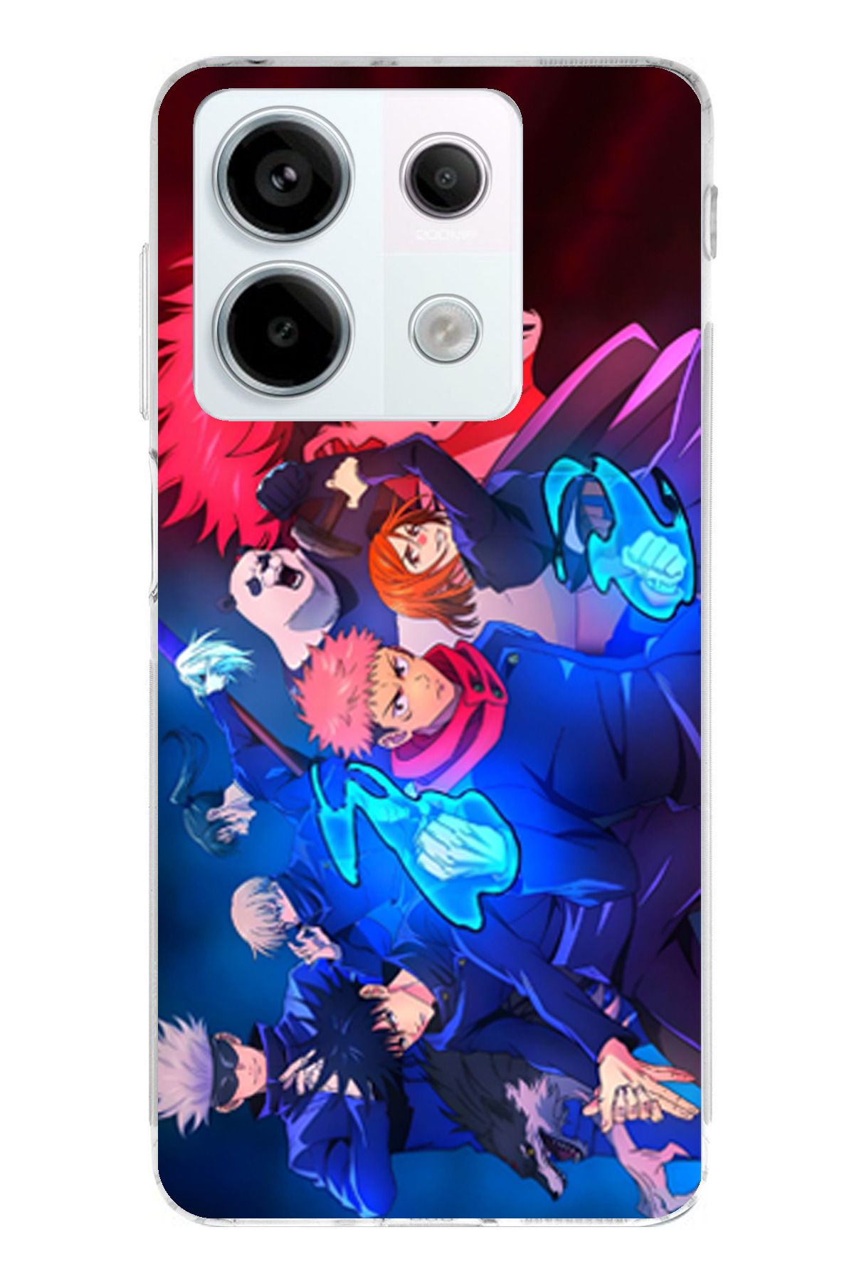 TechTree Redmi Note 13 PRO 5G Uyumlu Jujutsu Kaisen Şeffaf Silikon Kılıf