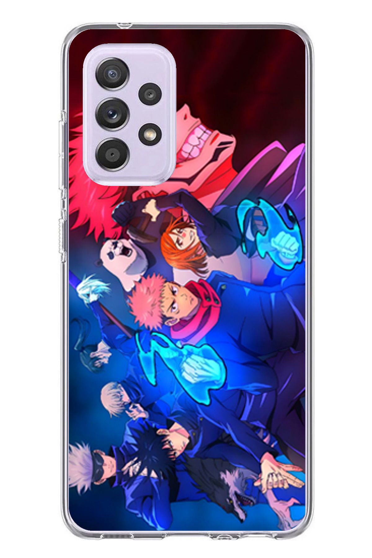 TechTree Samsung Galaxy A72 Uyumlu Jujutsu Kaisen Şeffaf Silikon Kılıf