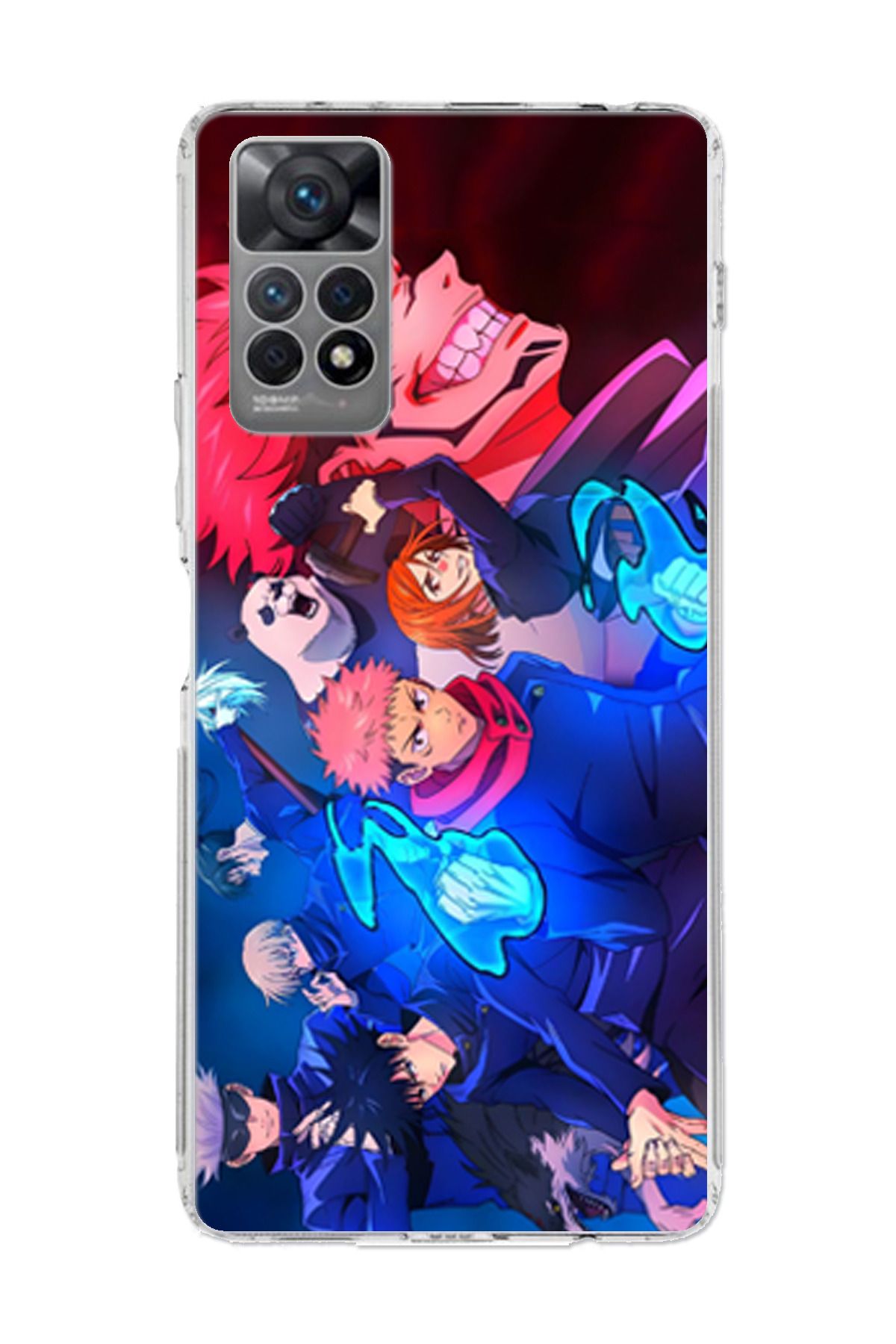 TechTree Redmi Note 11 PRO 4G Uyumlu Jujutsu Kaisen Şeffaf Silikon Kılıf