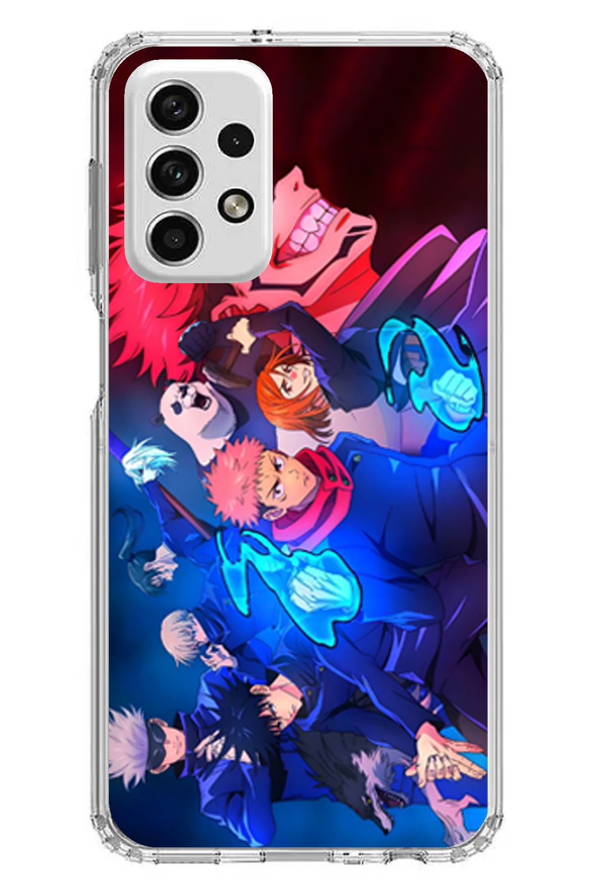 TechTree Samsung Galaxy A73 Uyumlu Jujutsu Kaisen Şeffaf Silikon Kılıf