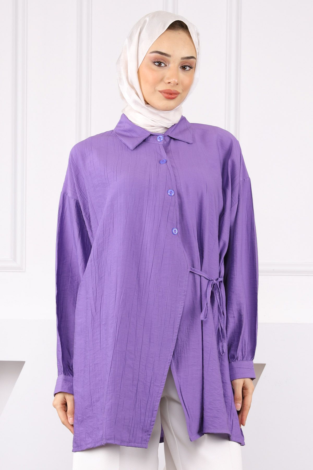 İmajButik Mor Yandan Bağlamalı Gömek