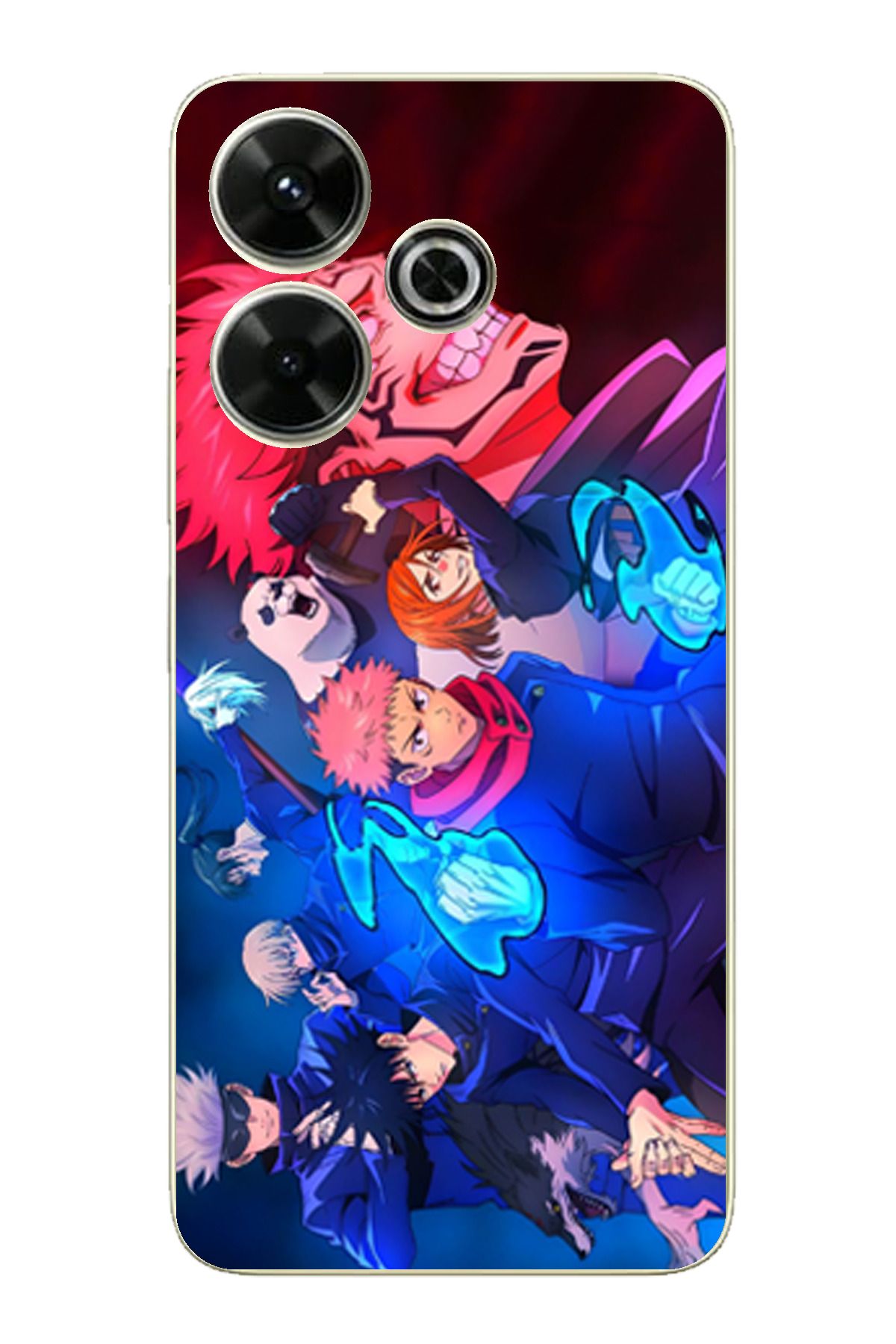 TechTree Redmi 13 Uyumlu Jujutsu Kaisen Şeffaf Silikon Kılıf