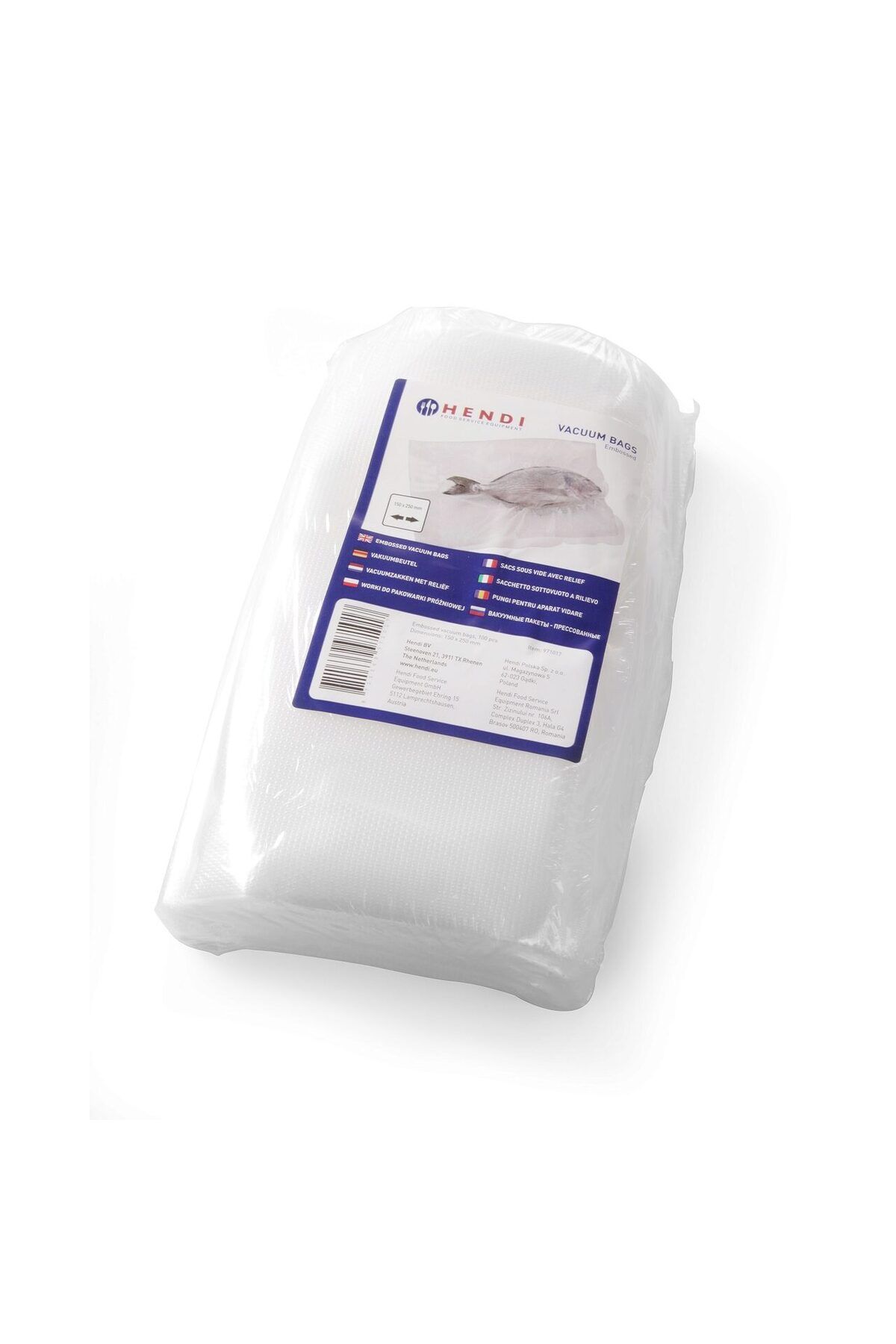 HENDI Pungi Vacuum Gofrate Hendi, 200x300mm, 2 Starturi, Grosime 75 Microni, 100 Buc, Filtru Uv. - One Size