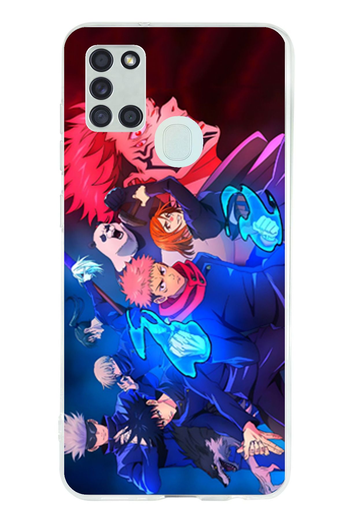 TechTree Samsung Galaxy A21S Uyumlu Jujutsu Kaisen Şeffaf Silikon Kılıf
