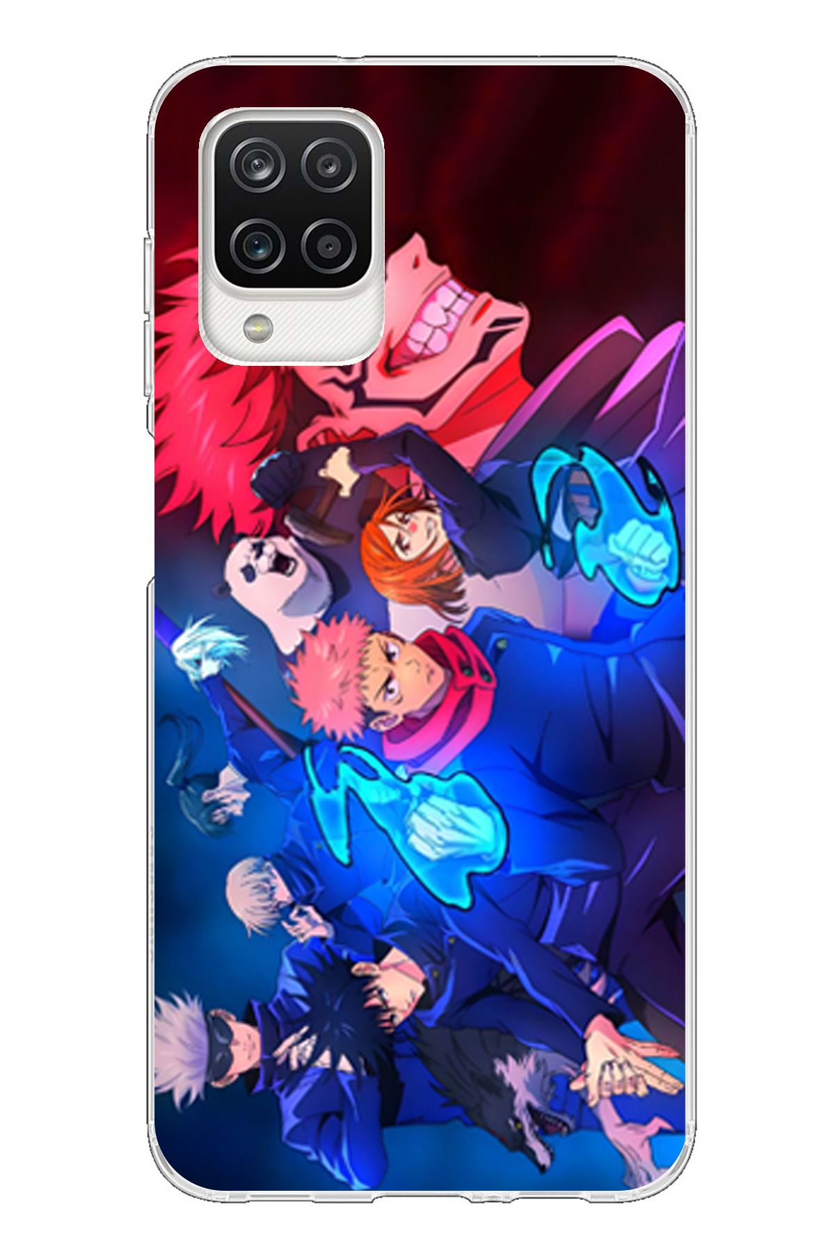 TechTree Samsung Galaxy A12 / M12 Uyumlu Jujutsu Kaisen Şeffaf Silikon Kılıf