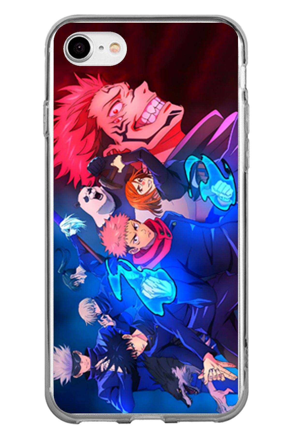 TechTree iPhone 6 - 6s Uyumlu Jujutsu Kaisen Şeffaf Silikon Kılıf