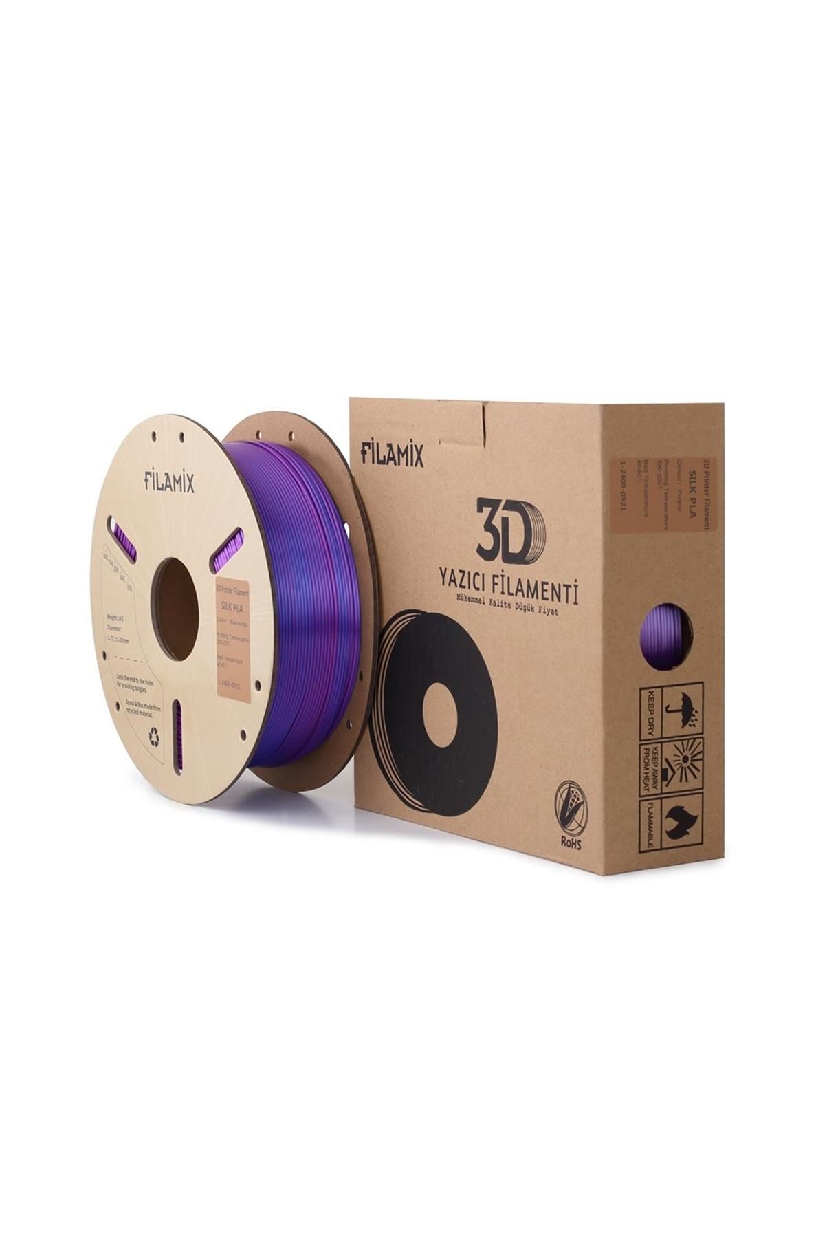 FİLAMİX Urhanshop Filamix Mavi Mor Pla 1Kg İpeksi Parlaklık