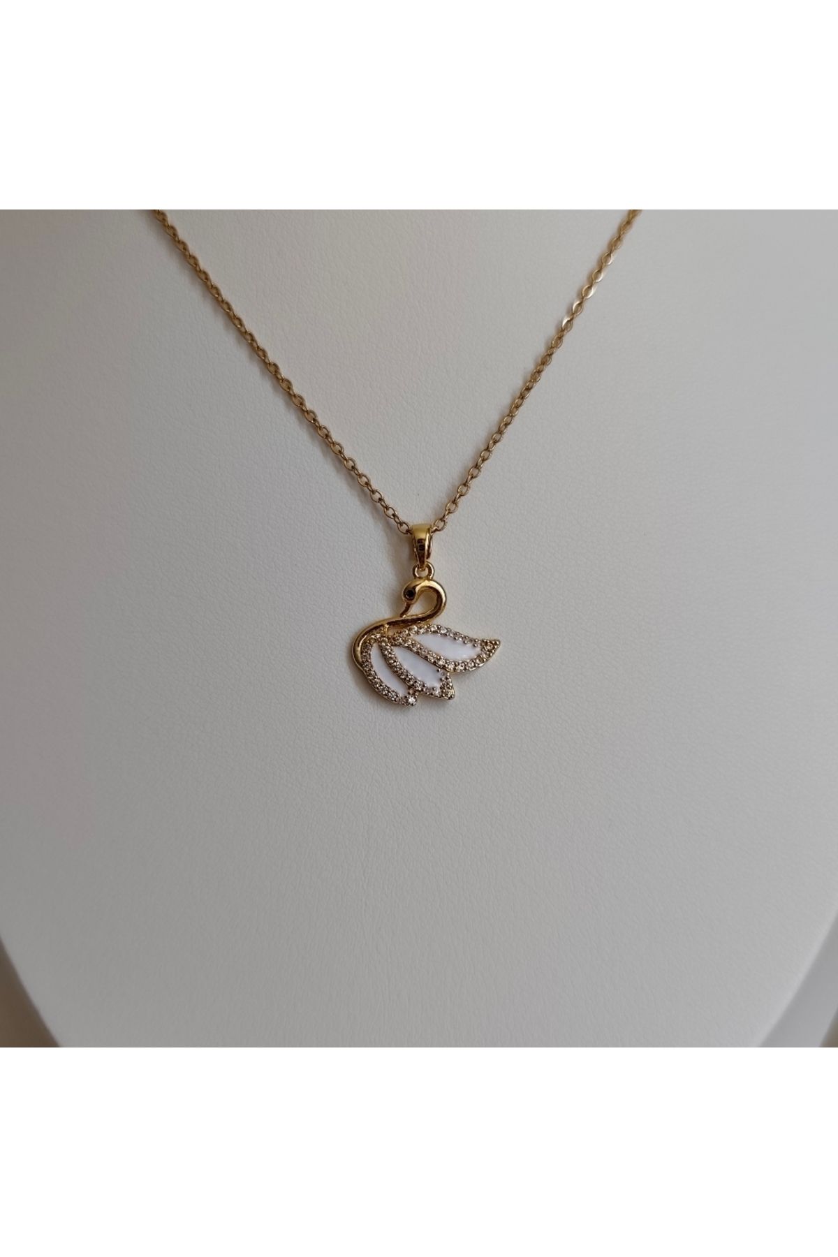 miyesa stainless steel Çelik Kuğu Kolye