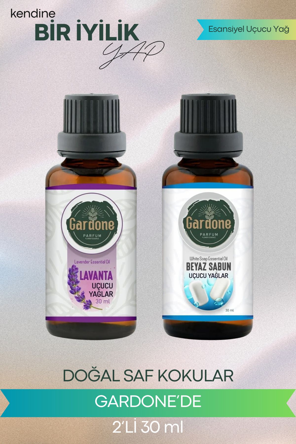 Gardone Beyaz Sabun Lavanta Uçucu Yağ Buhurdanlık Yağı Doğal Uçucu Yağlar Oda Kokusu Aromaterapi 30ml