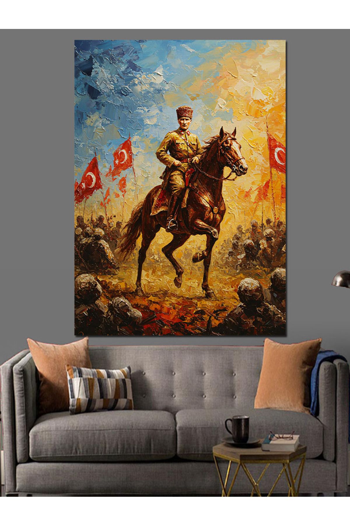 karizmart Mustafa Kemal Atatürk Dekoratif Kanvas - Mdf Ahşap Tablo
