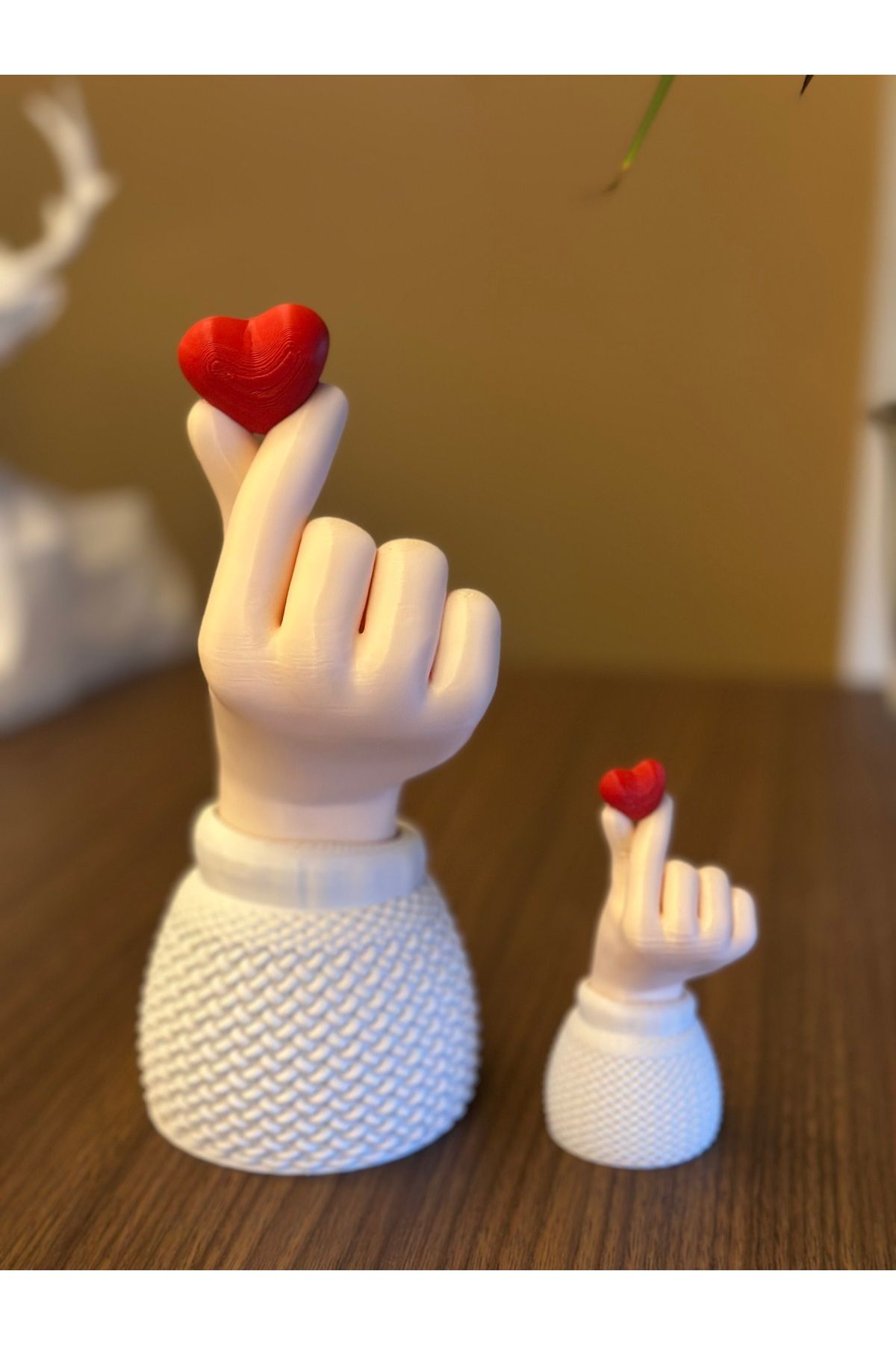 Wuun Store Korean Heart 2’Li Biblo Seti Kalp Tutan Sevimli Dekor