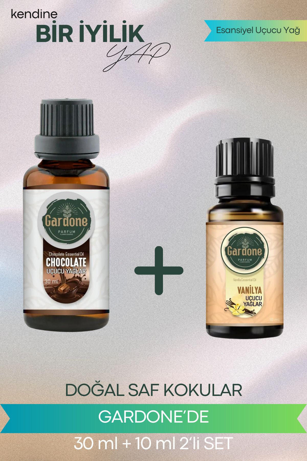 Gardone Çikolata 30 ml Vanilya 10 ml Set Yağ Buhurdanlık Yağı Doğal Oda Kokusu Difüzör Yağ
