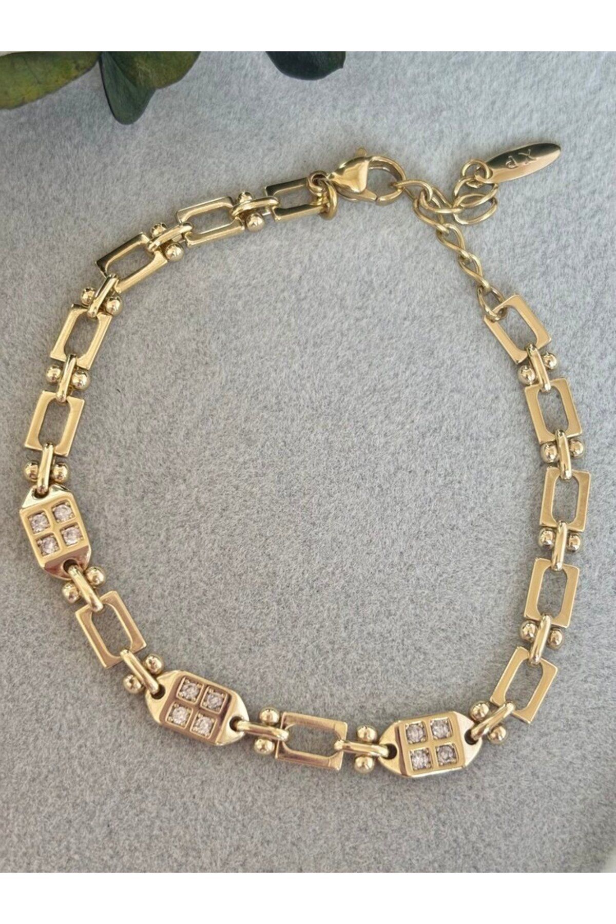 arya luxe 14k altın kaplama Xuping kafes bileklik
