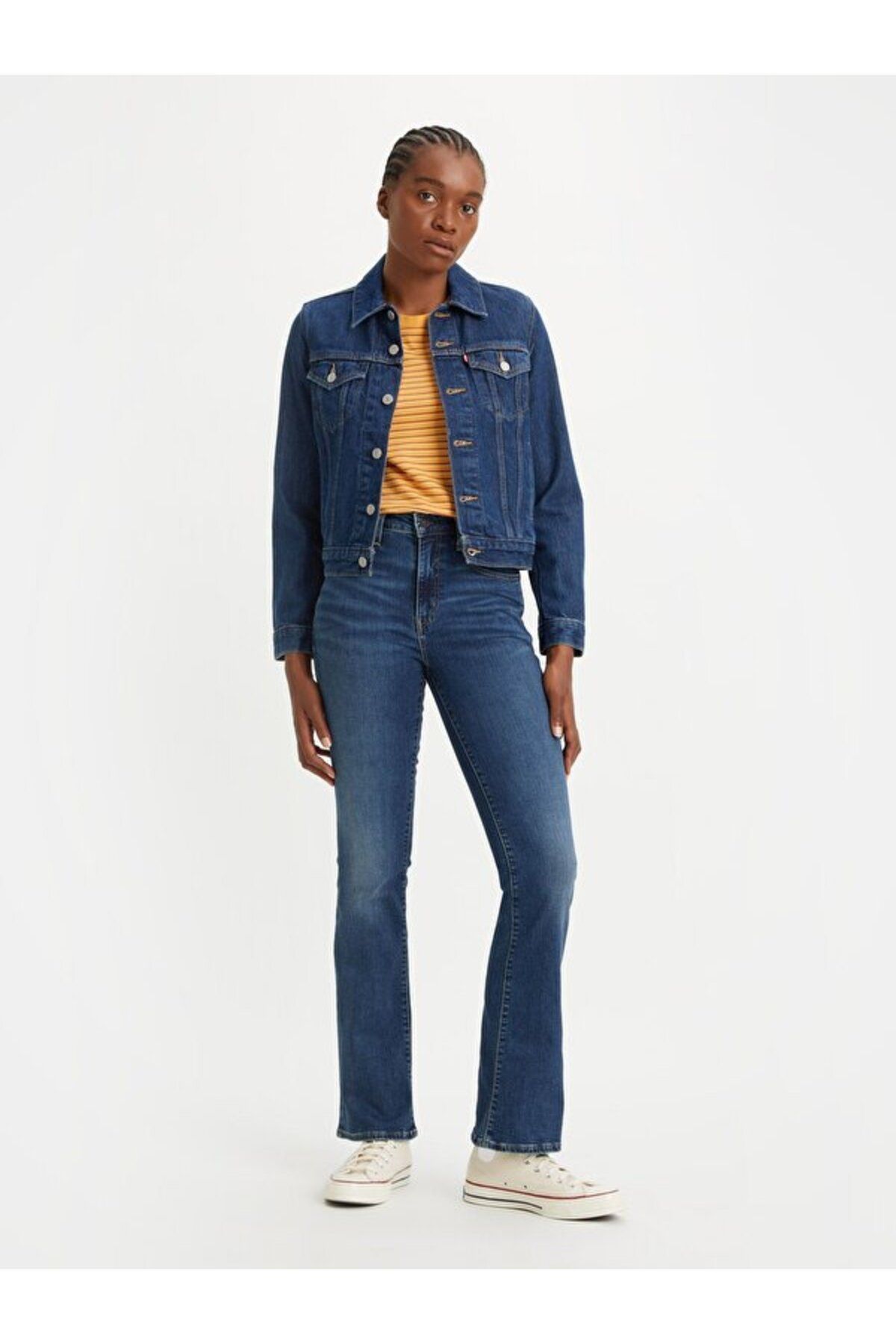 Levi's 725™ High Rise Bootcut Kadın Jean Pantolon - Blue Wave Dark
