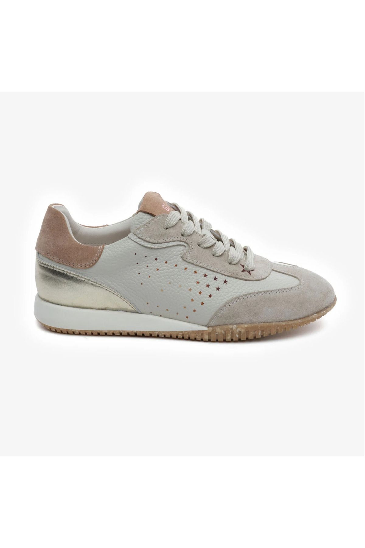 Greyder 34550 Bej Hakiki Deri Kadın Sneaker Ayakkabı